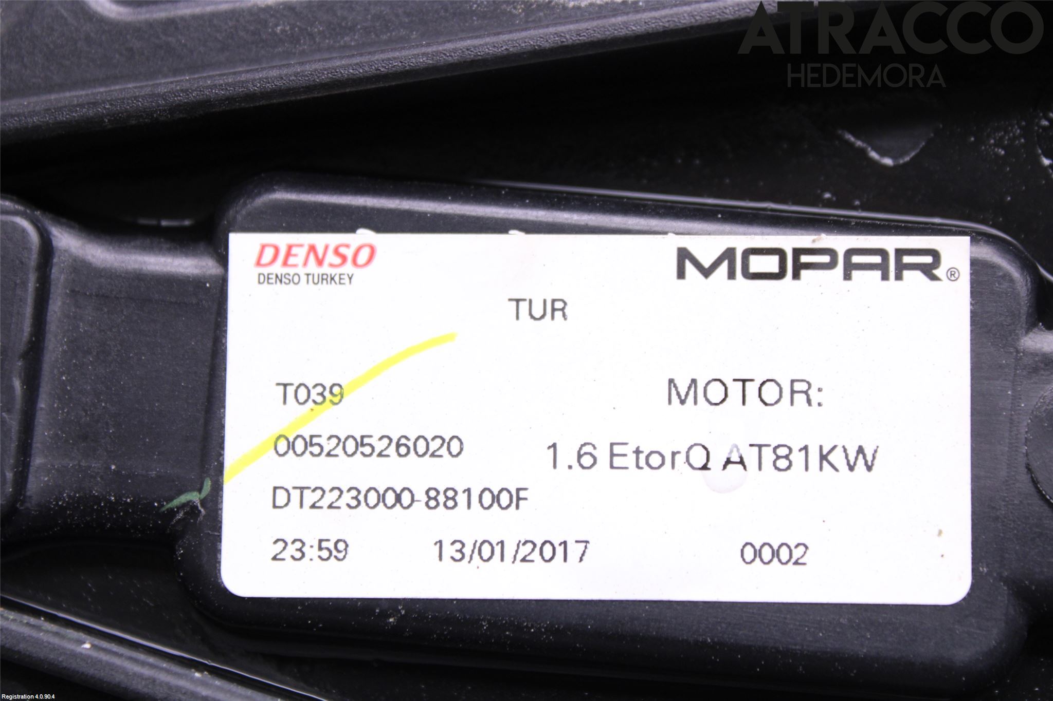 Fiat TIPO/CROSS 16- Kjølevifte Elektrisk