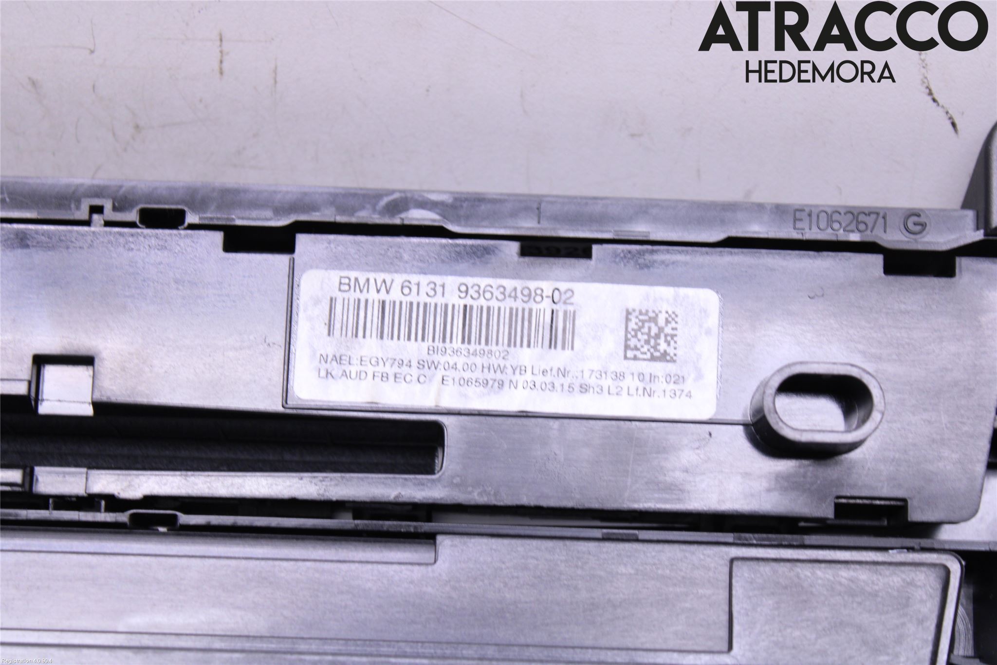 BMW 3 GT F34 13-19 Varme Ac Betjening-Display
