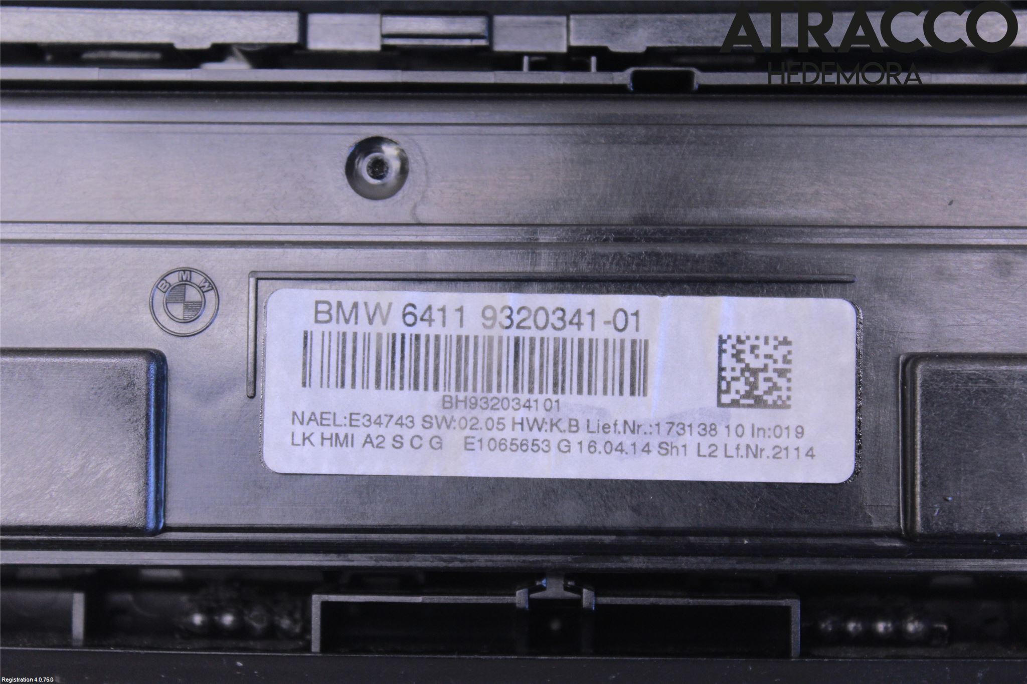 BMW 4 F32/F33/F82/F83 13-20 Varme Ac Betjening-Display