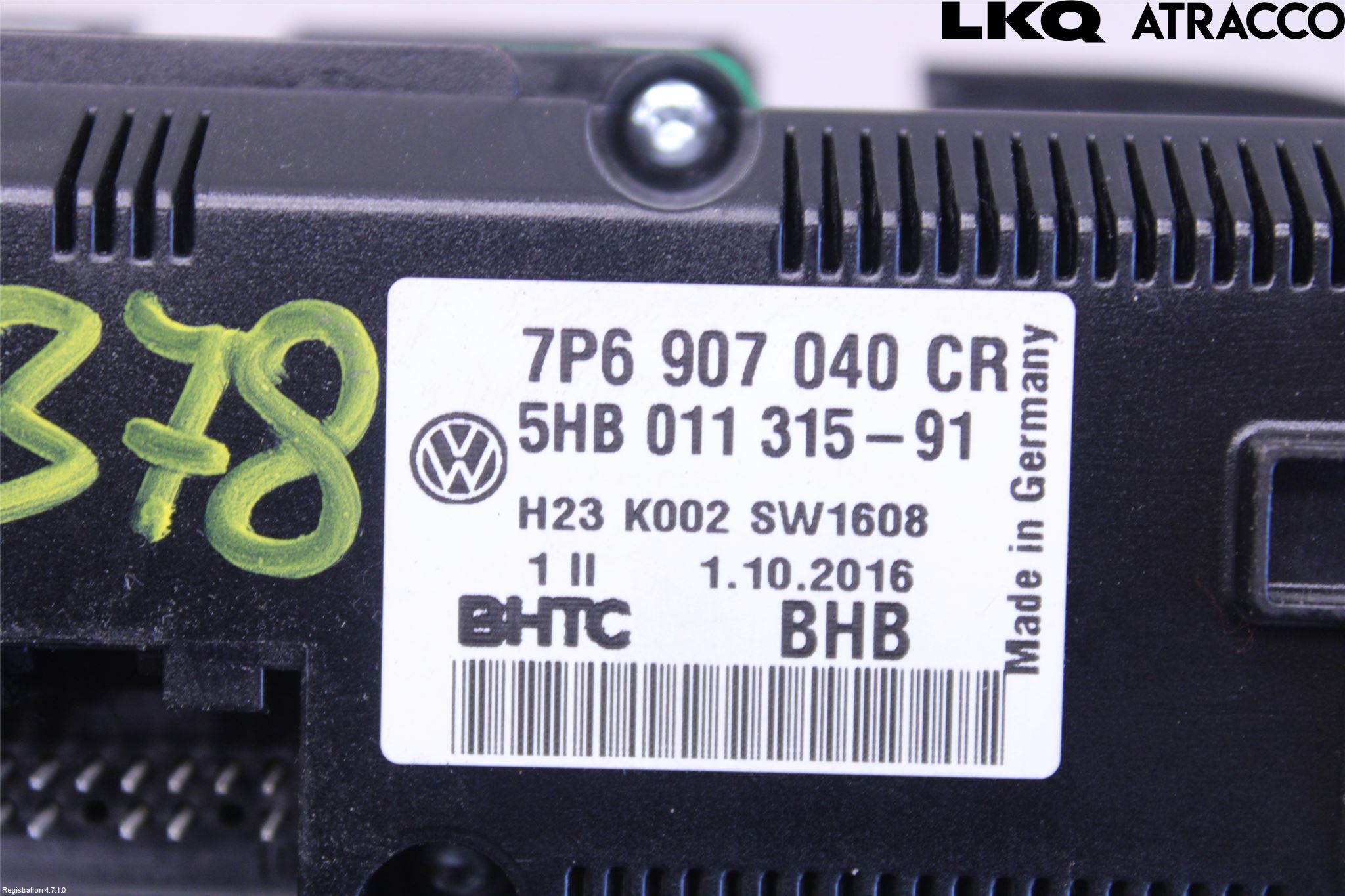 Volkswagen VW TOUAREG 7P 11-18 Varme Ac Betjening-Display
