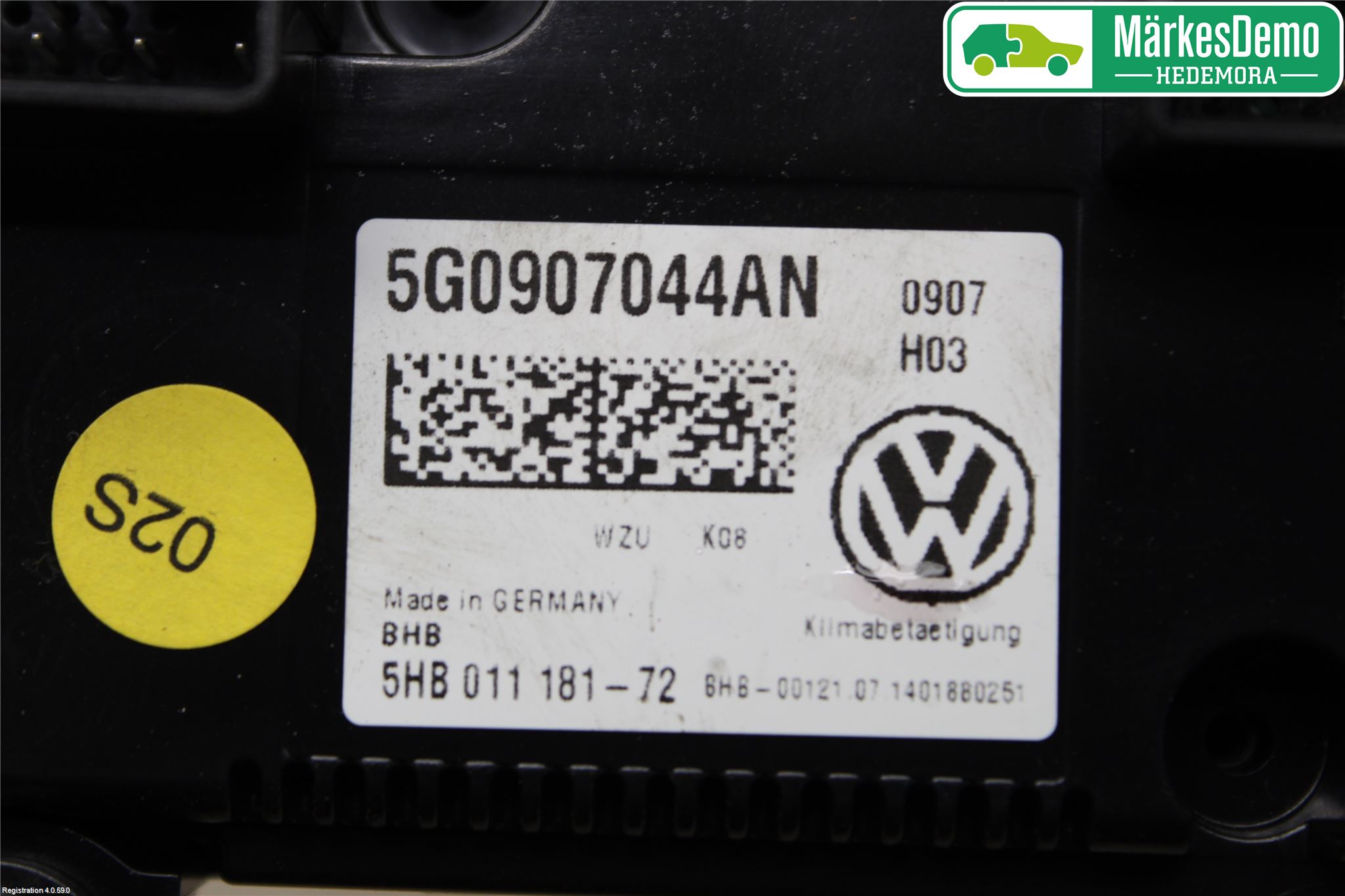 Volkswagen VW GOLF / E-GOLF VII 13-20 Varme Ac Betjening-Display