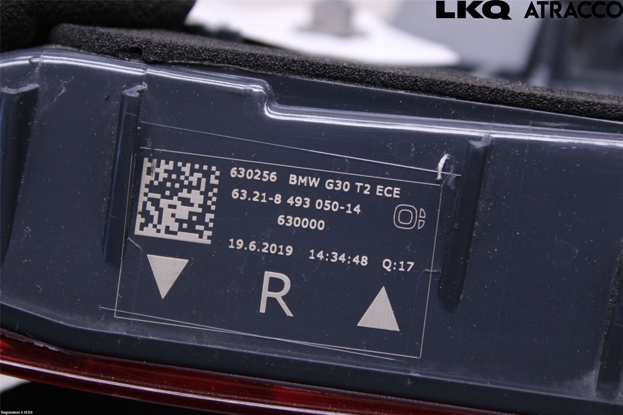 BMW 5 G30/G31/F90 17-23 Baklykt Høyre  På Luke(Indre)