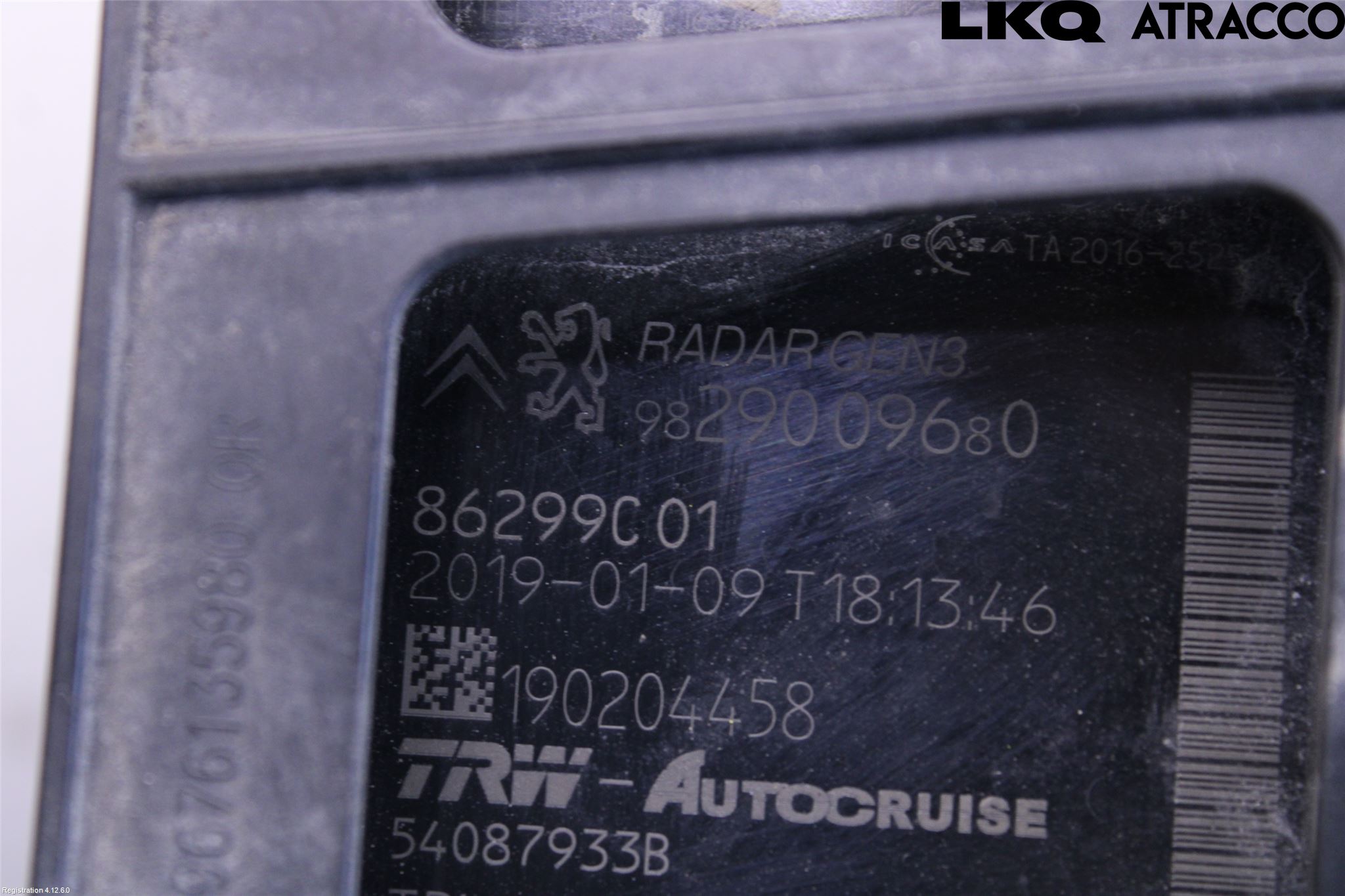 Peugeot 308 14-21 Sensor Kollisjonsbeskyttelse