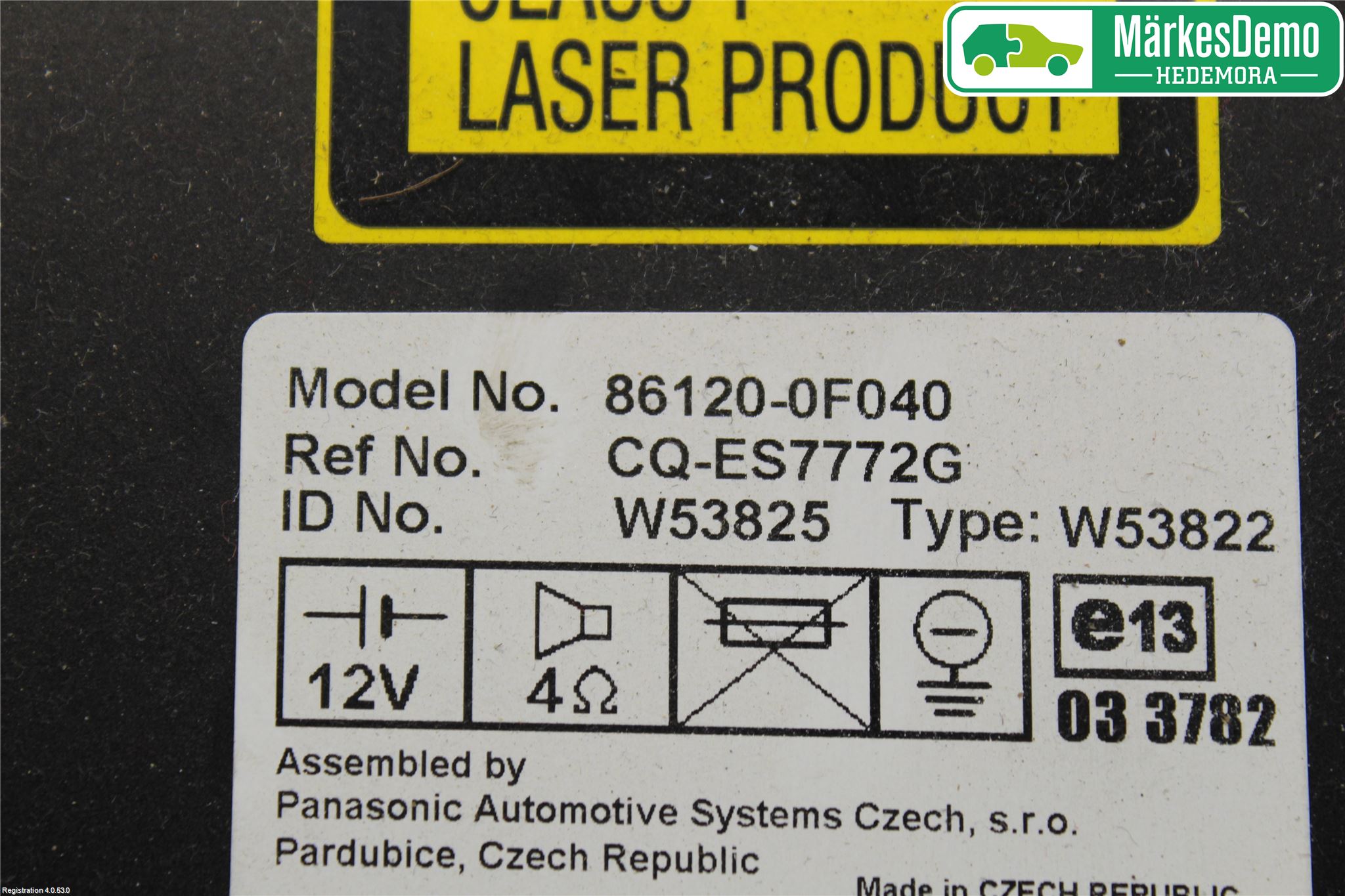 Toyota COROLLA VERSO 08-09 Stereo Radio Med Cd