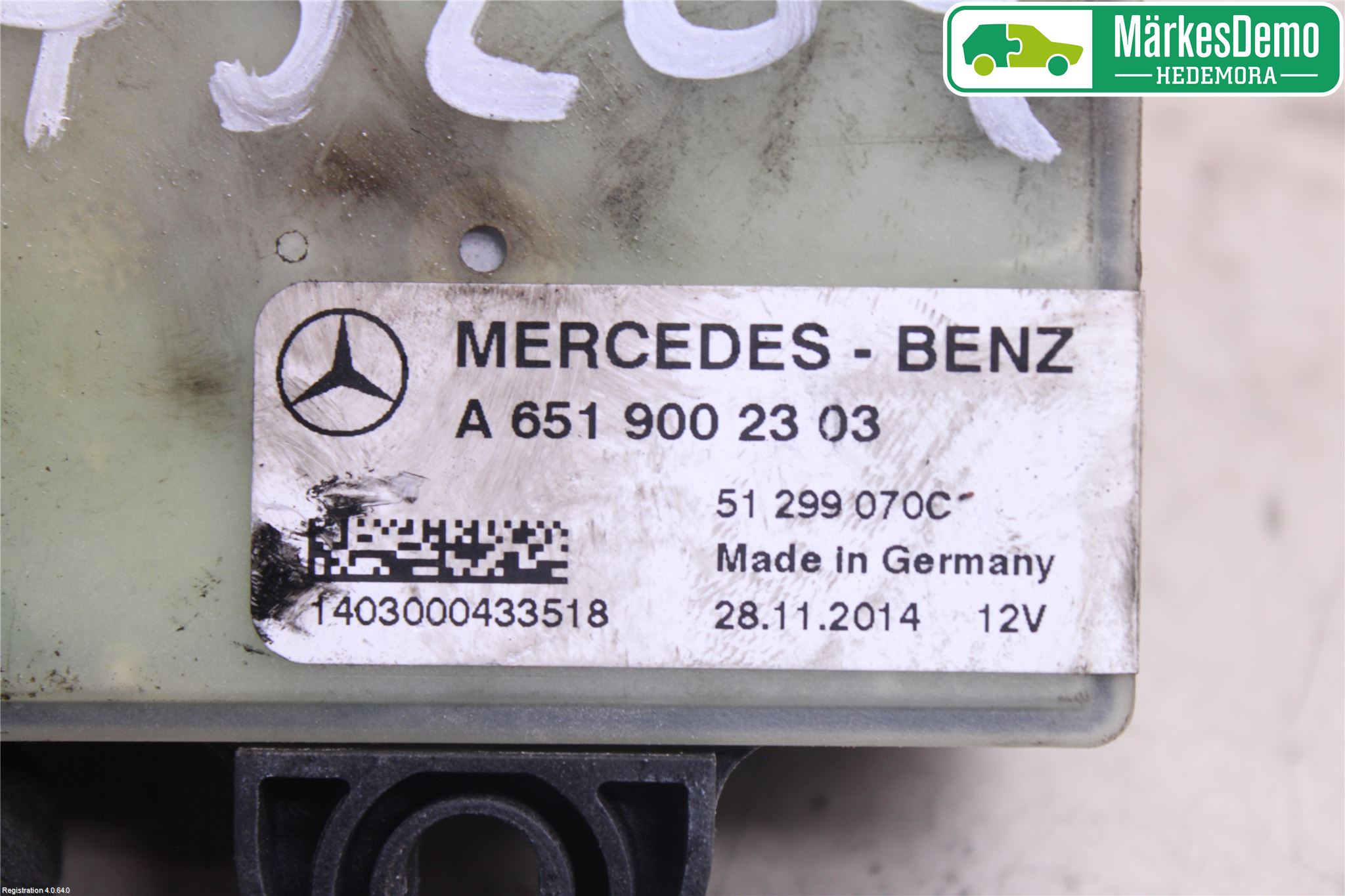 Mercedes-Benz MB VITO/V-KLASS (W640,W447,W448) 14- Rele Gløding Diesel