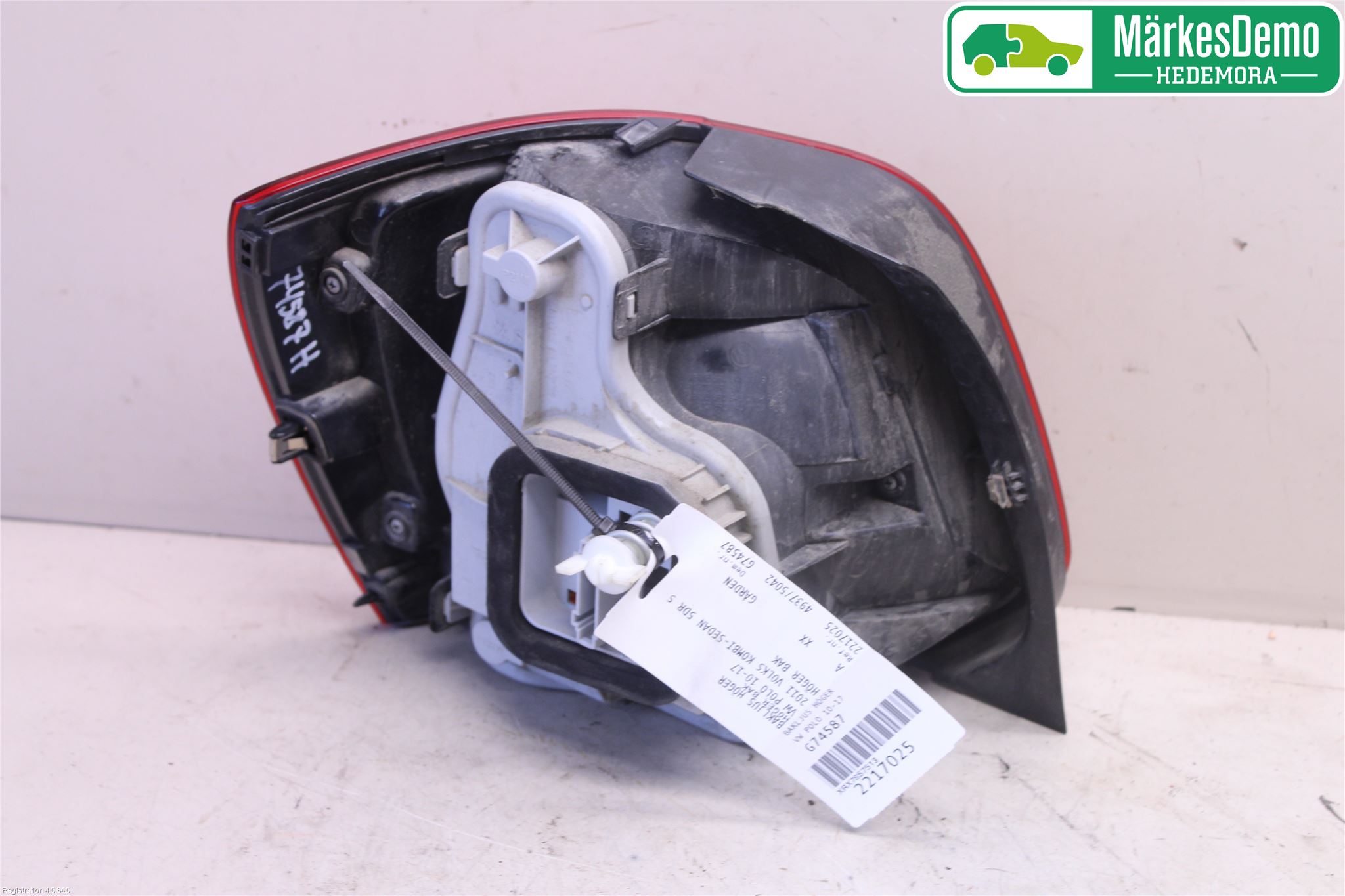 Volkswagen VW POLO 10-17 Baklykt Høyre