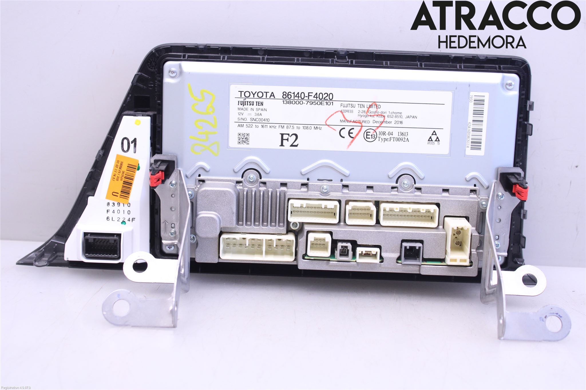 Toyota C-HR 16-23 Stereo Radio Med Cd