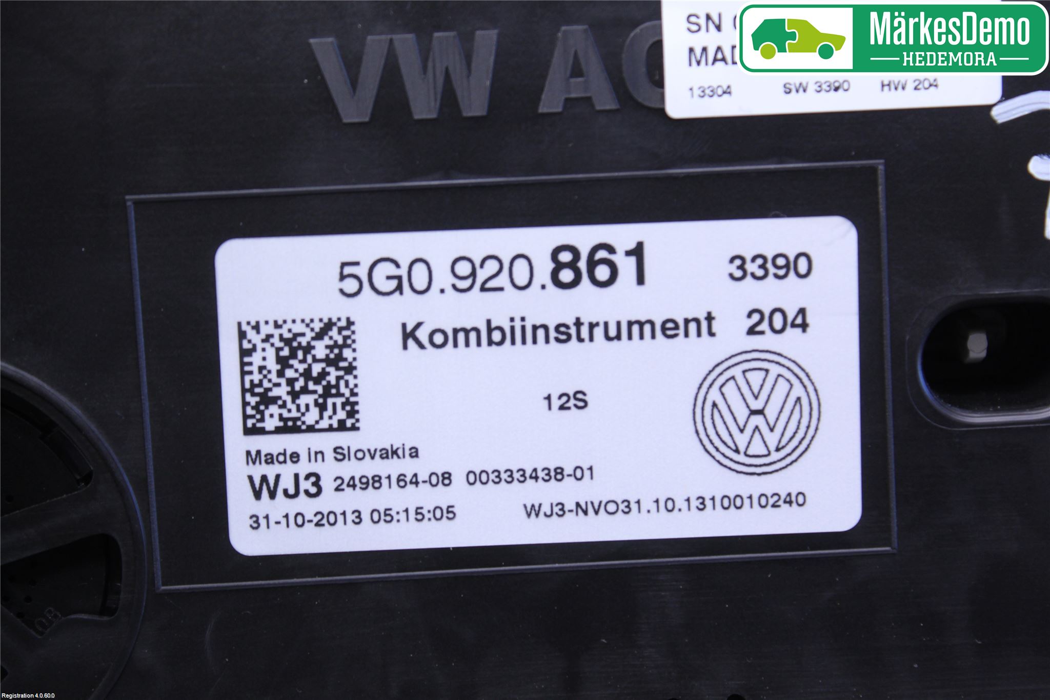 Volkswagen VW GOLF / E-GOLF VII 13-20 Instr Kombinert