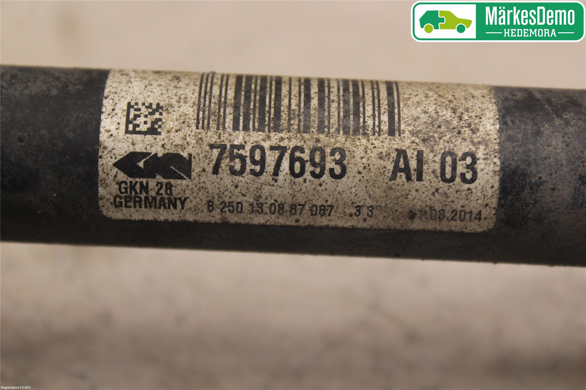BMW 3 F30/F31/F80 12-19 Drivaksel Foran Kompl Venstre