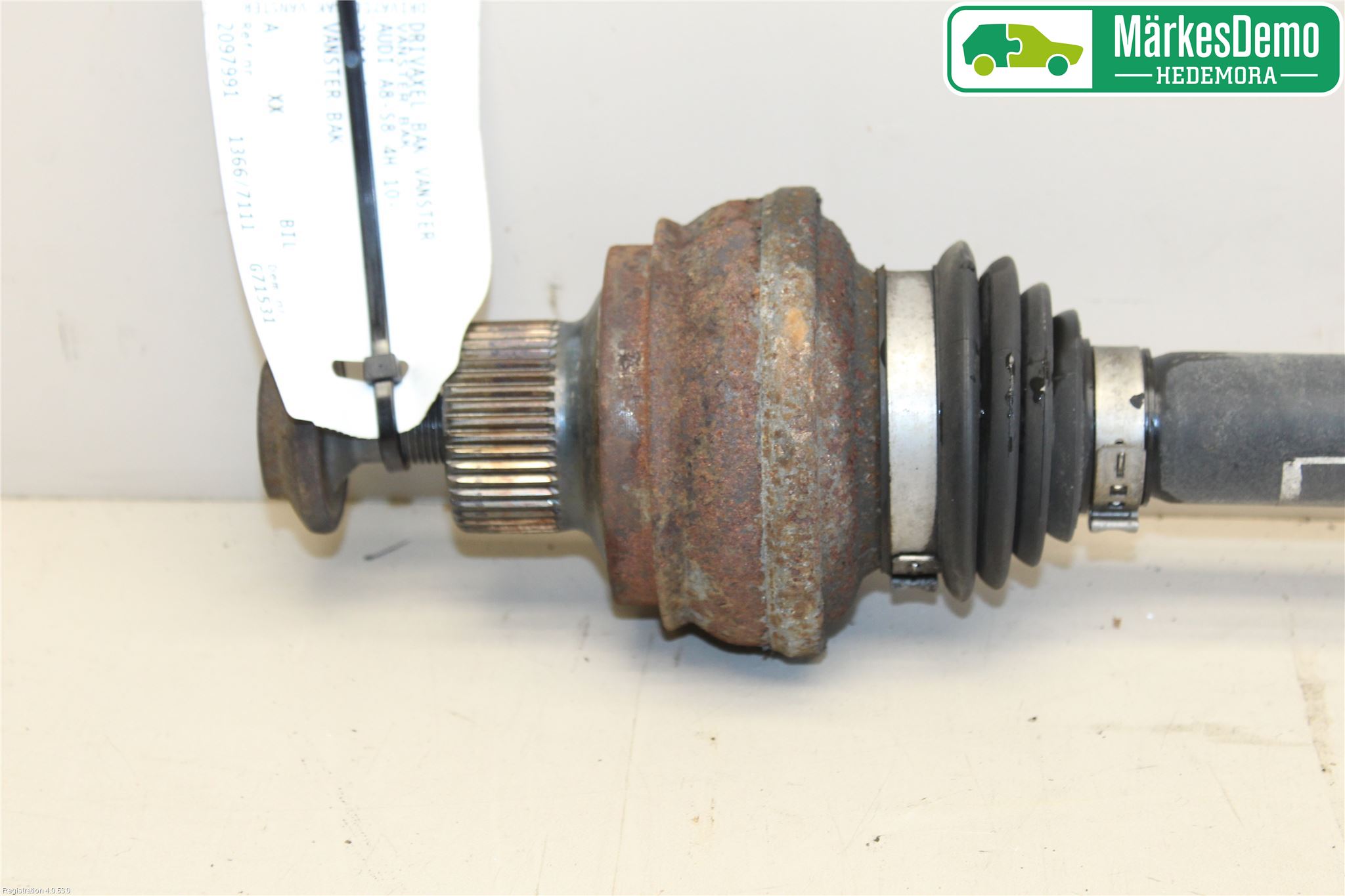 Audi A8/S8 4H 10-17 Drivaksel Bak Kompl Venstre