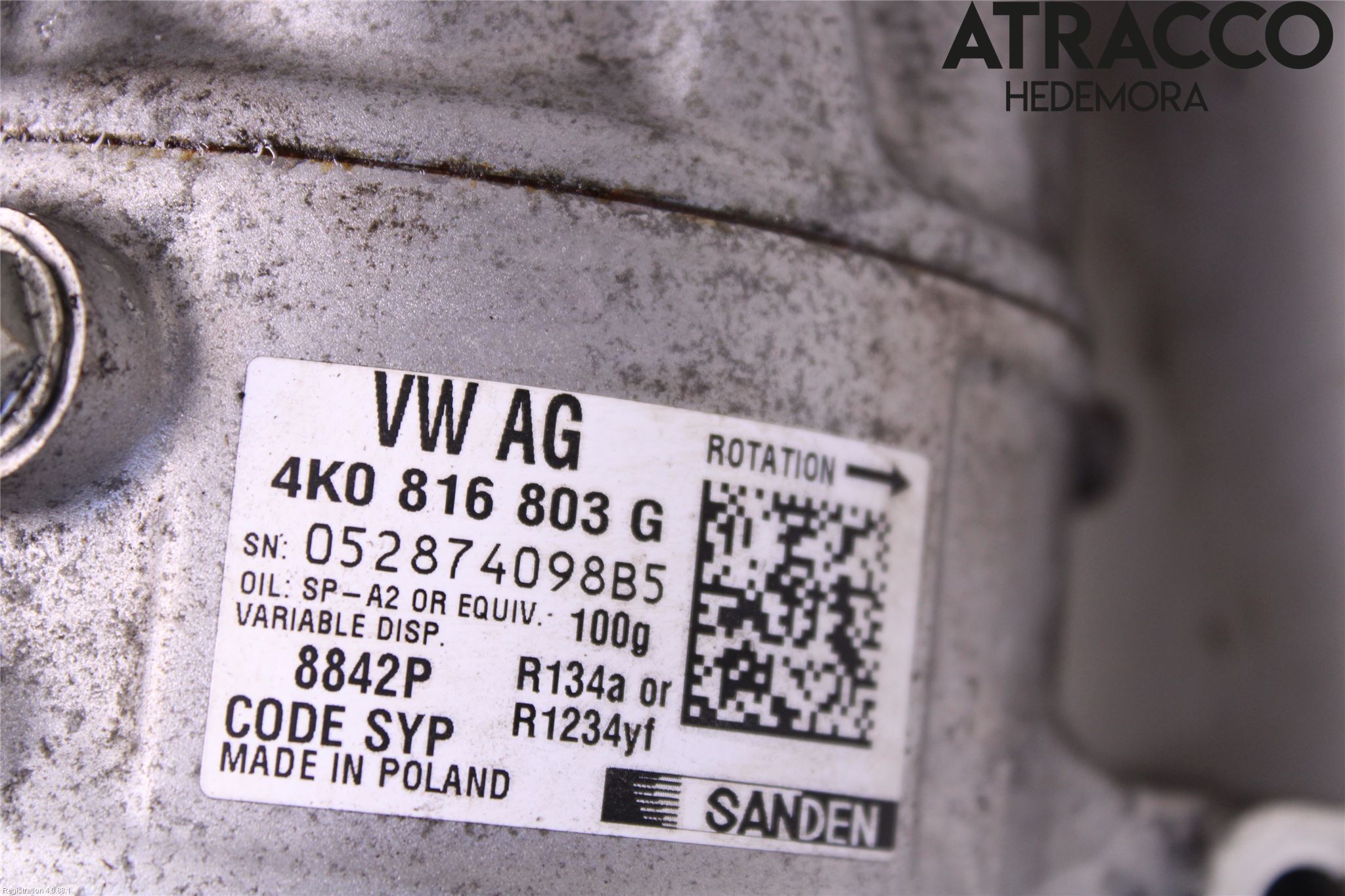 Audi A6 F2/C8 19- Varme Ac Kompressor