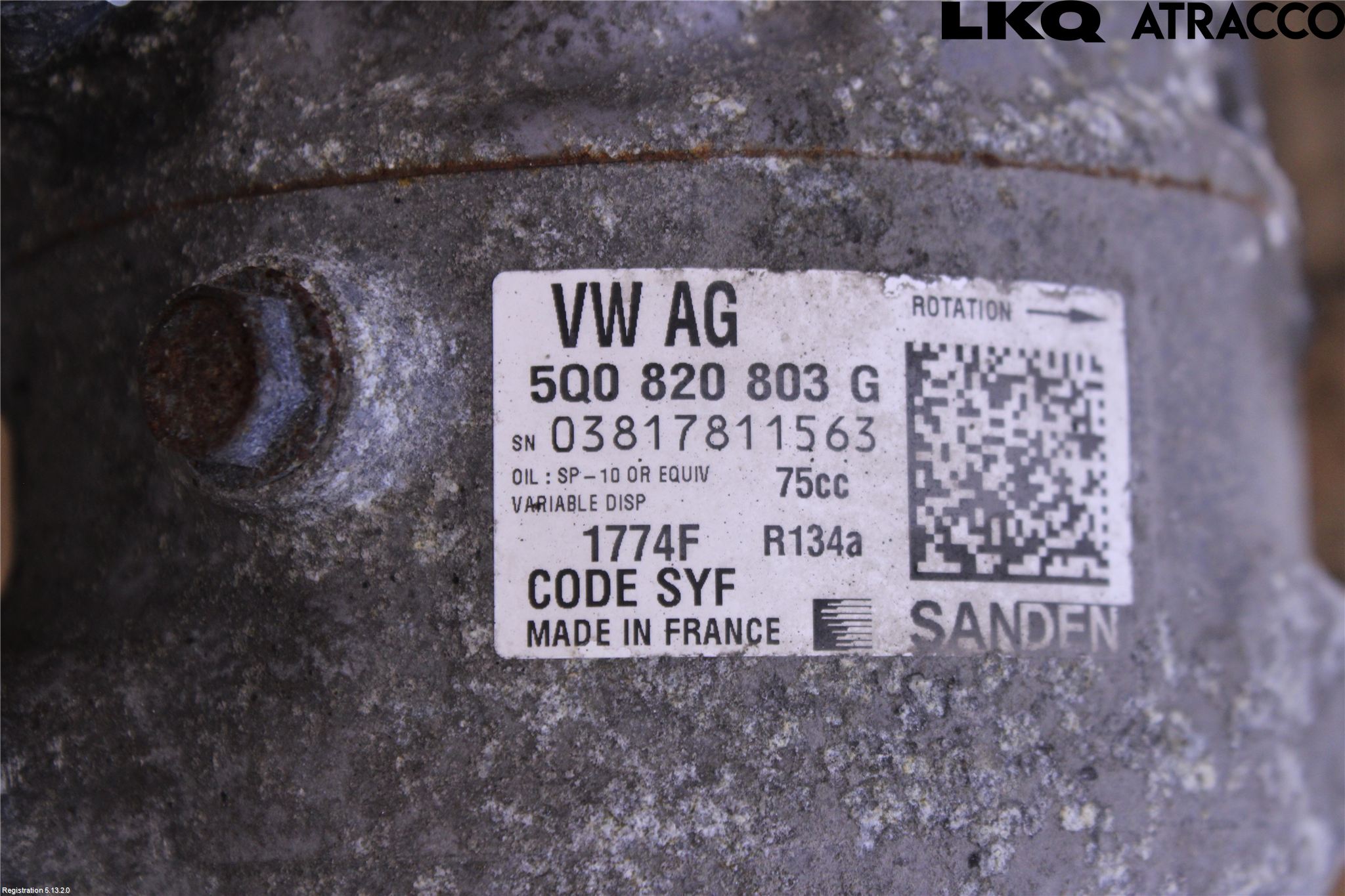 Volkswagen VW POLO 10-17 Varme Ac Kompressor
