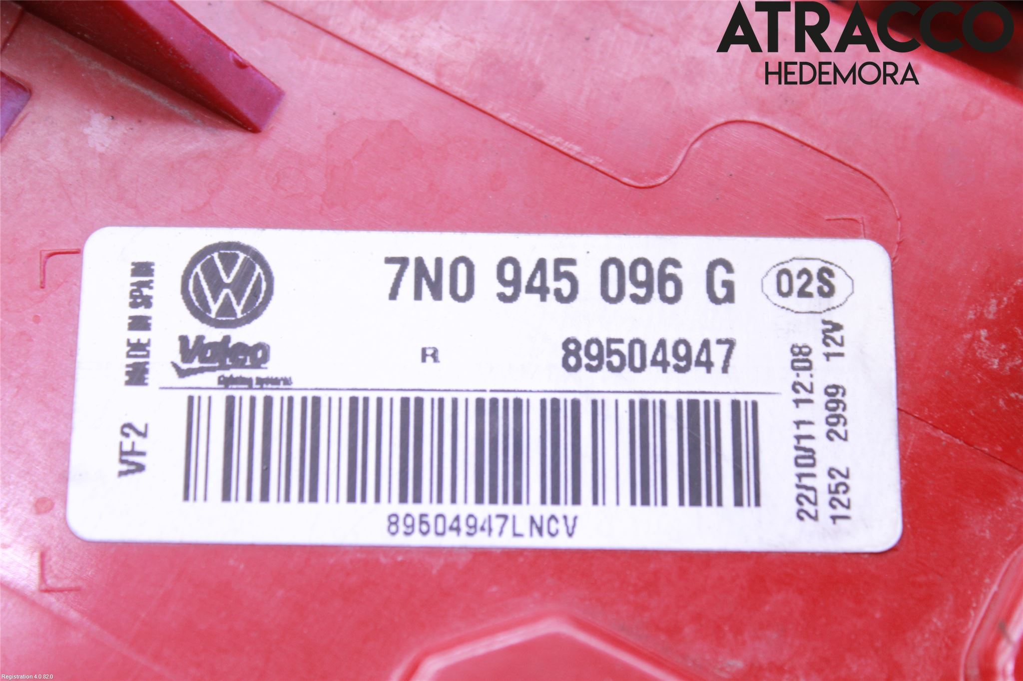 Volkswagen VW SHARAN 11- Baklykt Høyre