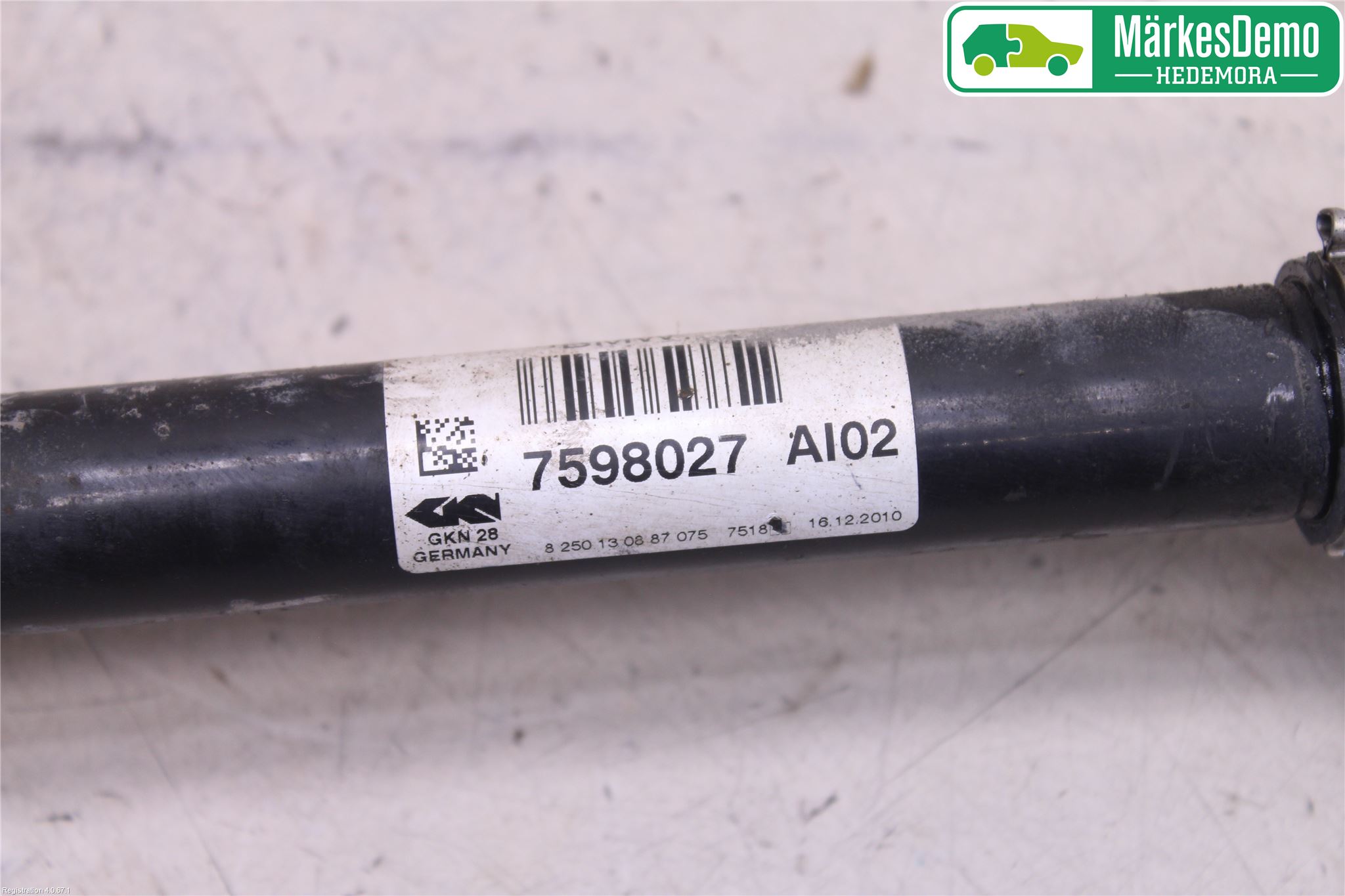 BMW X3 F25 10-17 Drivaksel Foran Kompl Venstre