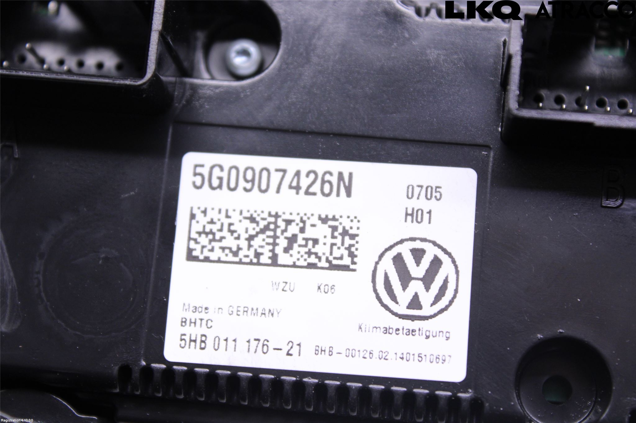Volkswagen VW GOLF / E-GOLF VII 13-20 Varme Ac Betjening-Display