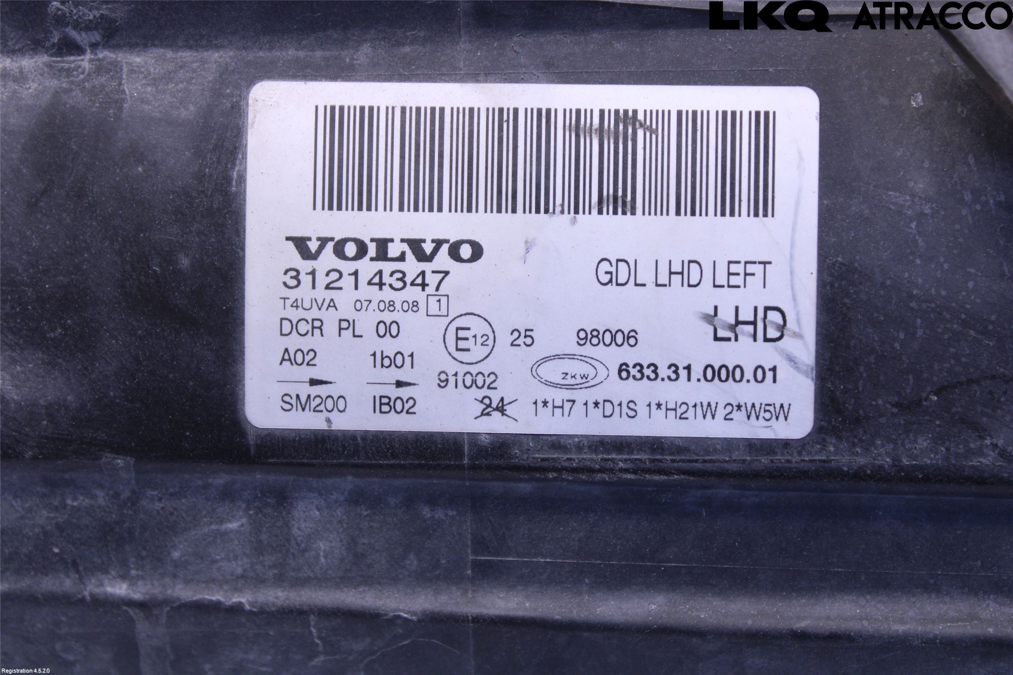 Volvo V70 08-13 Frontlykt Venstre