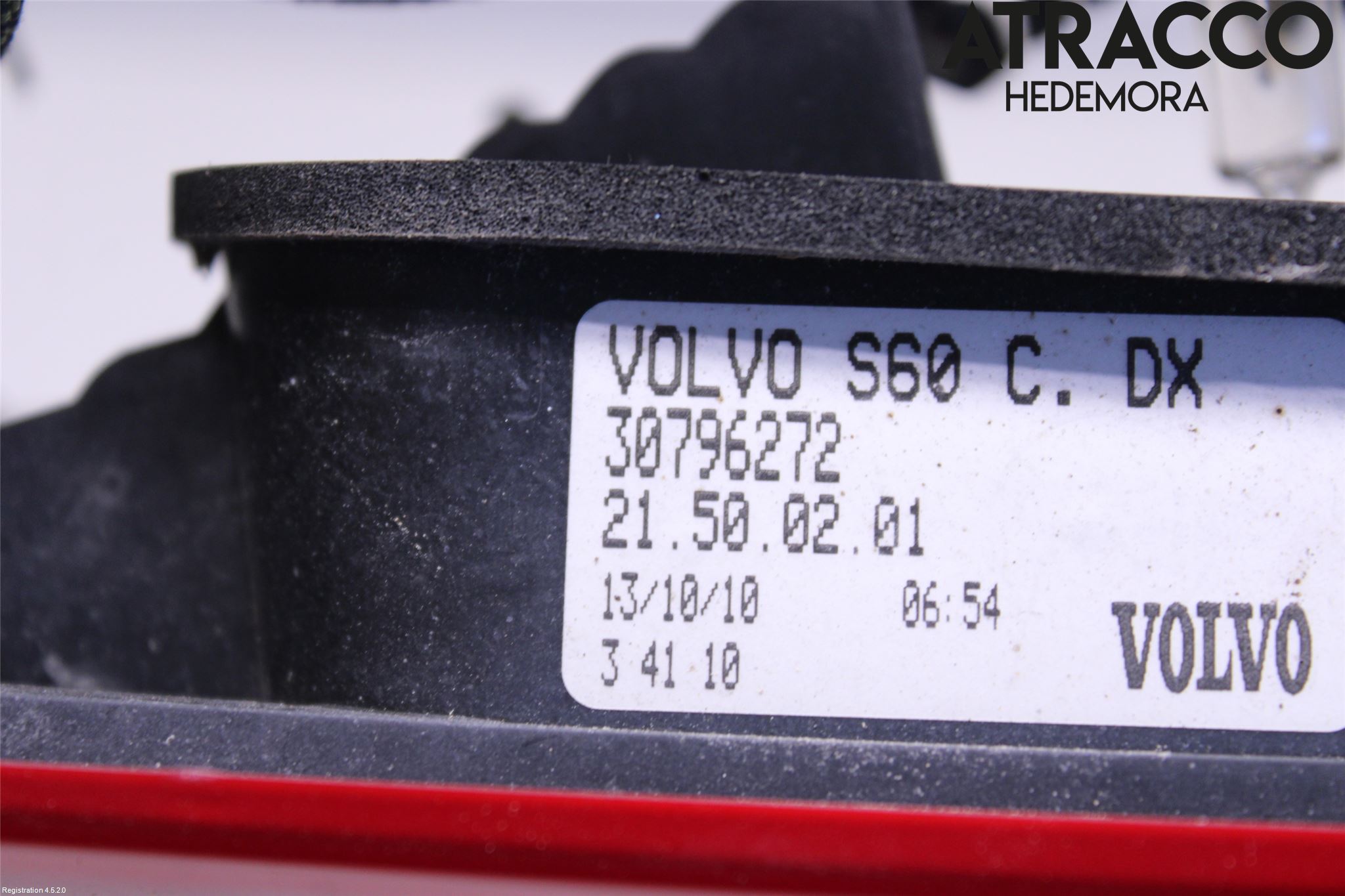 Volvo S60 11-13 Baklykt Høyre  På Luke(Indre)
