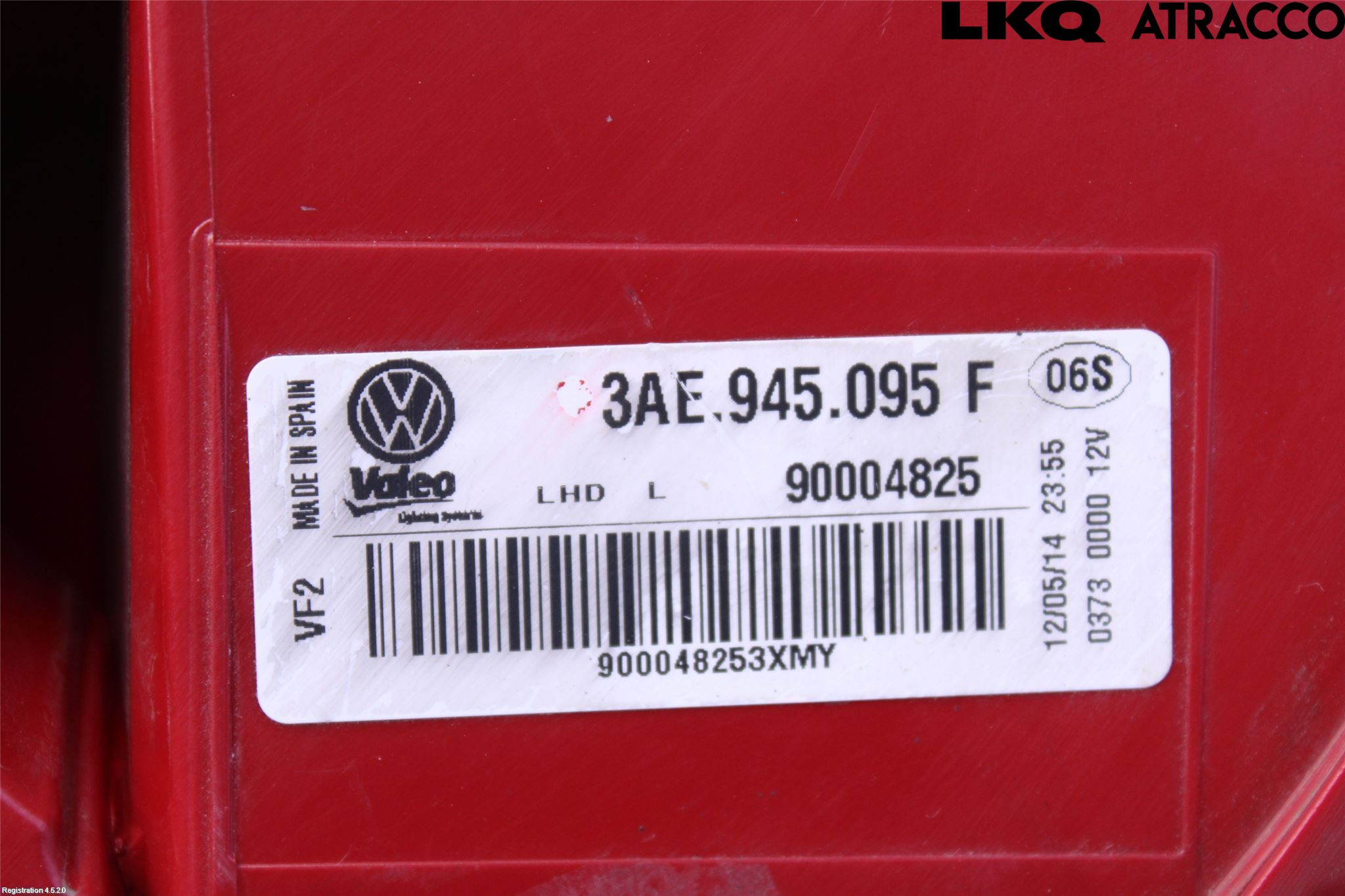 Volkswagen VW PASSAT 11-14 Baklykt Venstre