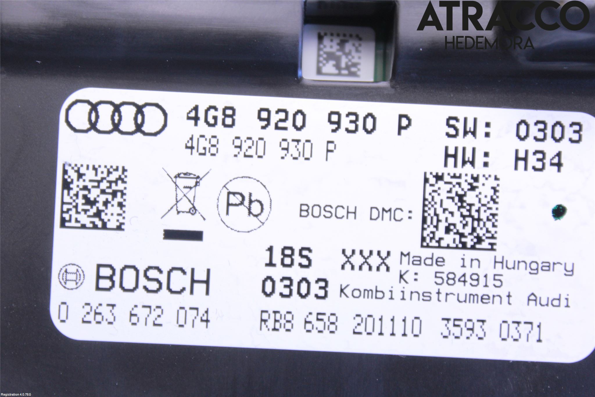 Audi A7/S7 4G 11-17 Instr Kombinert