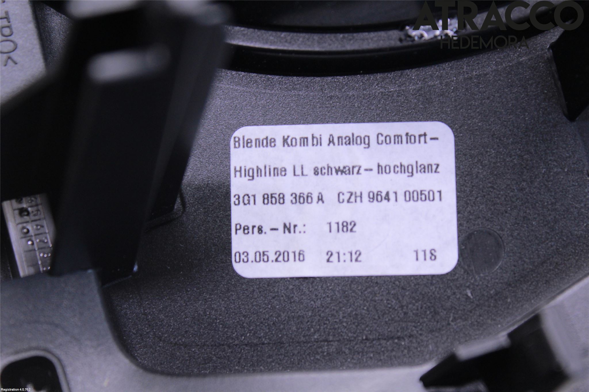 Volkswagen VW PASSAT 15-19 Instrument Ramme
