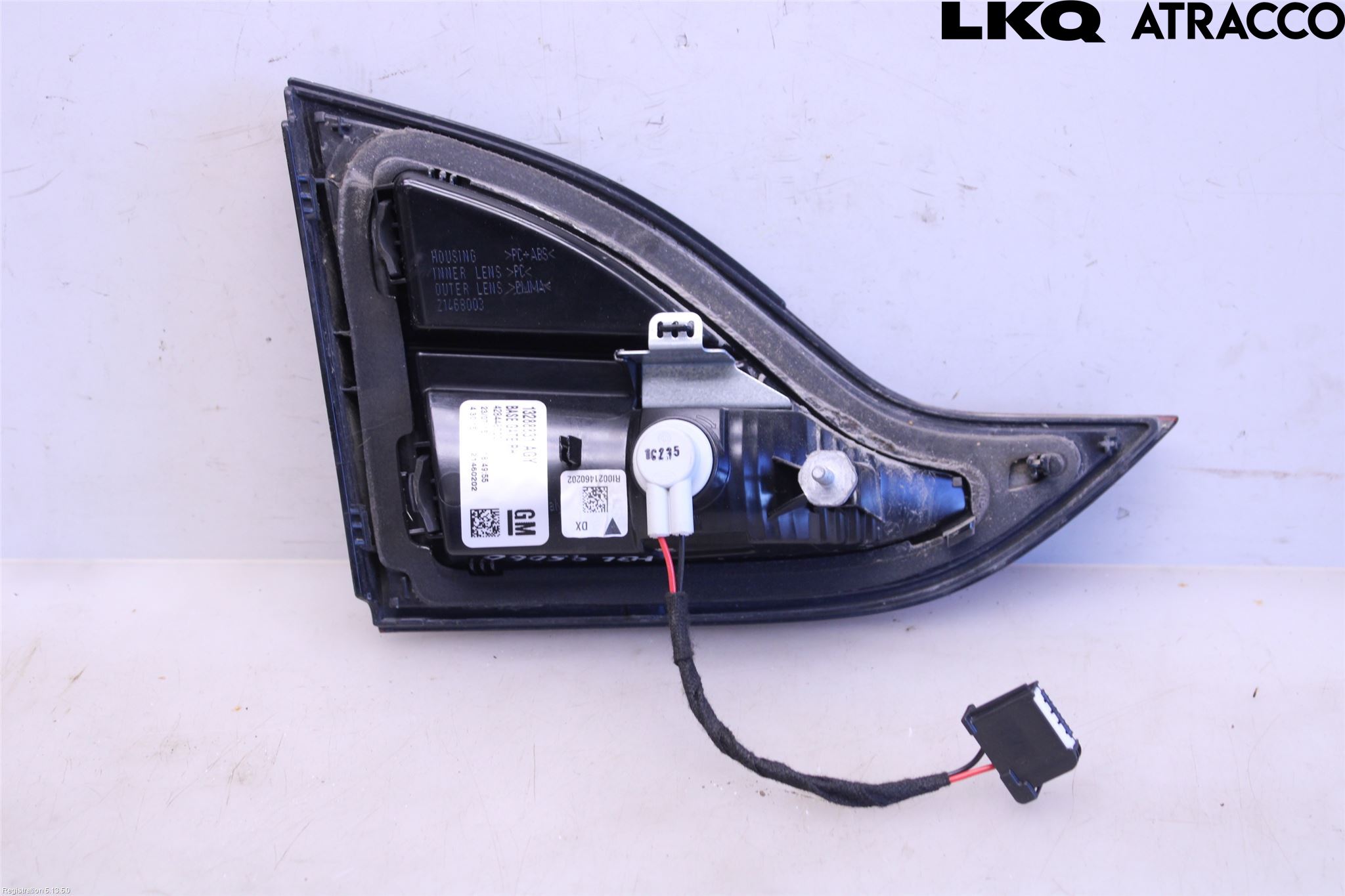 Opel ZAFIRA C 12-19 Baklykt Høyre  På Luke(Indre)