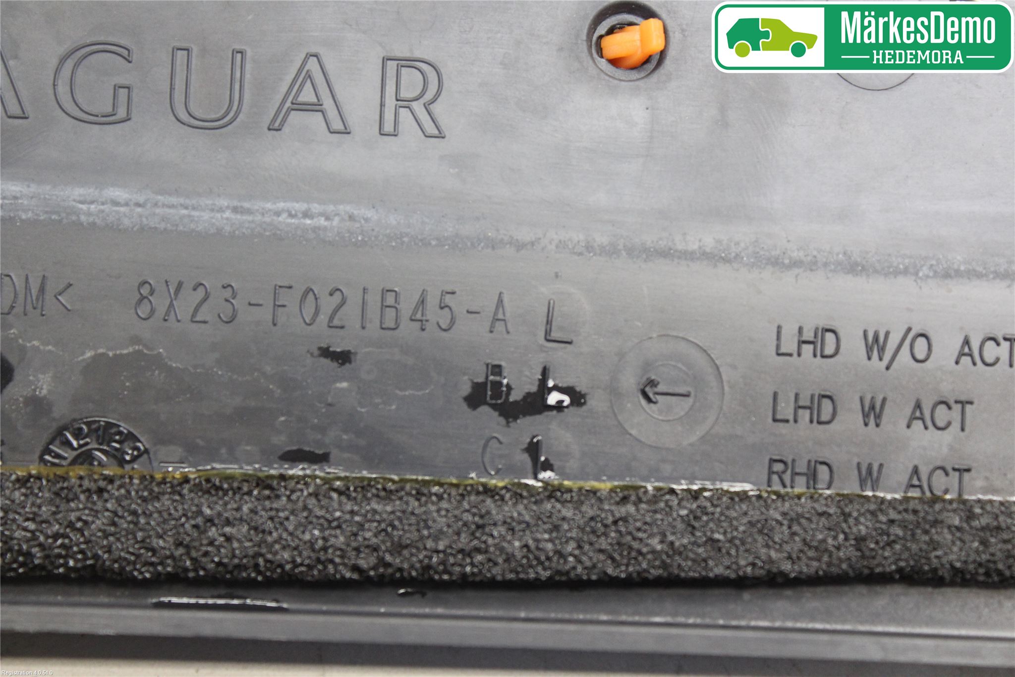 Jaguar XF 08-15 Visker Deksel-Grill-Under Frr