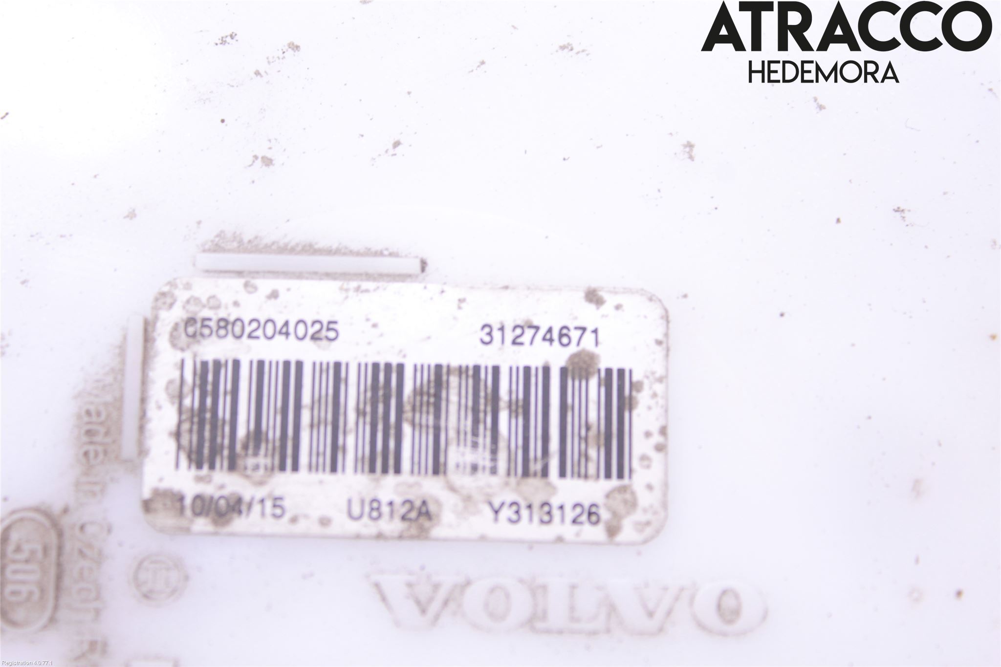 Volvo V70 14-16 Giver Drivstofftank