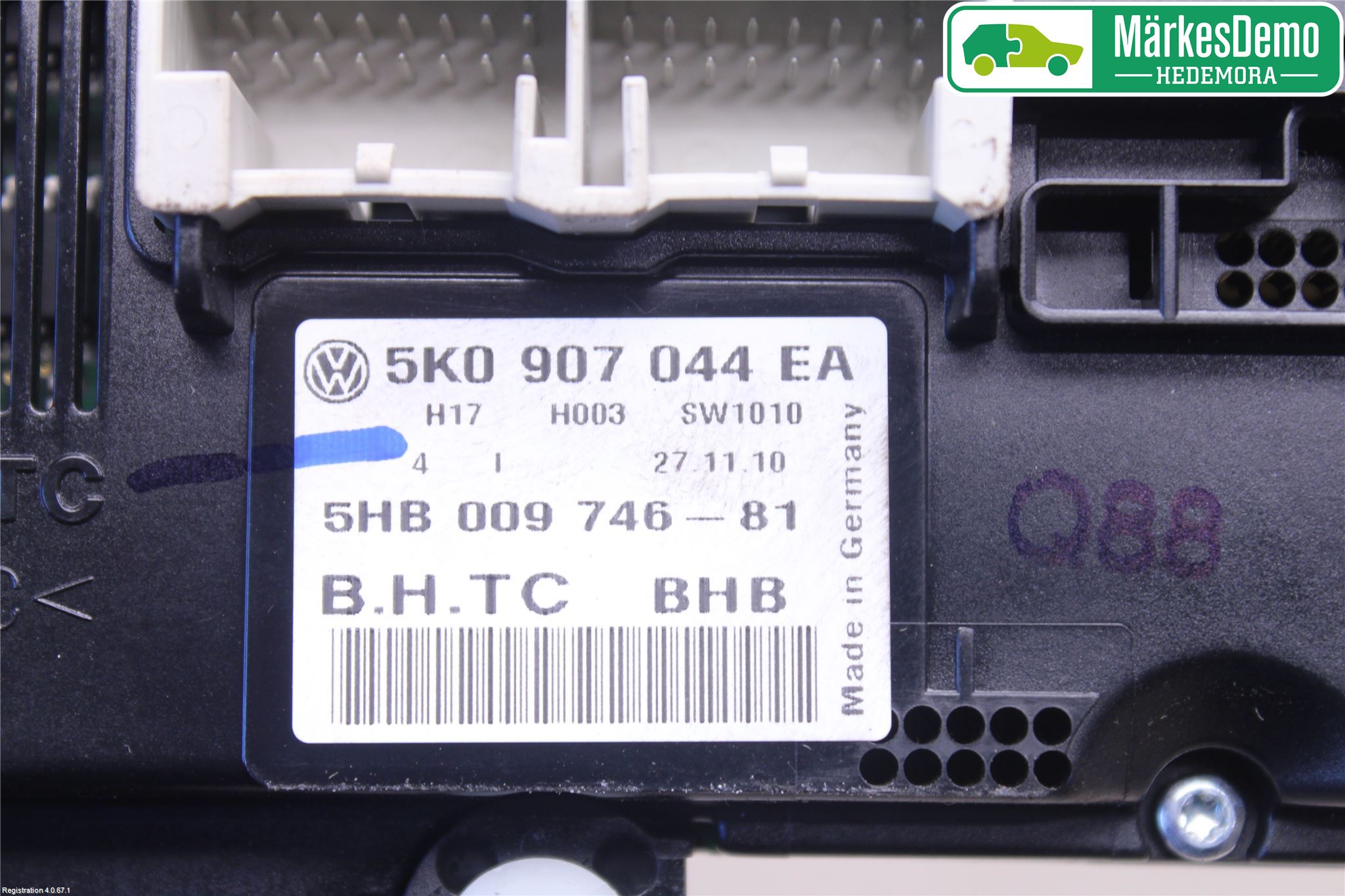 Volkswagen VW SCIROCCO 09-17 Varme Ac Betjening-Display
