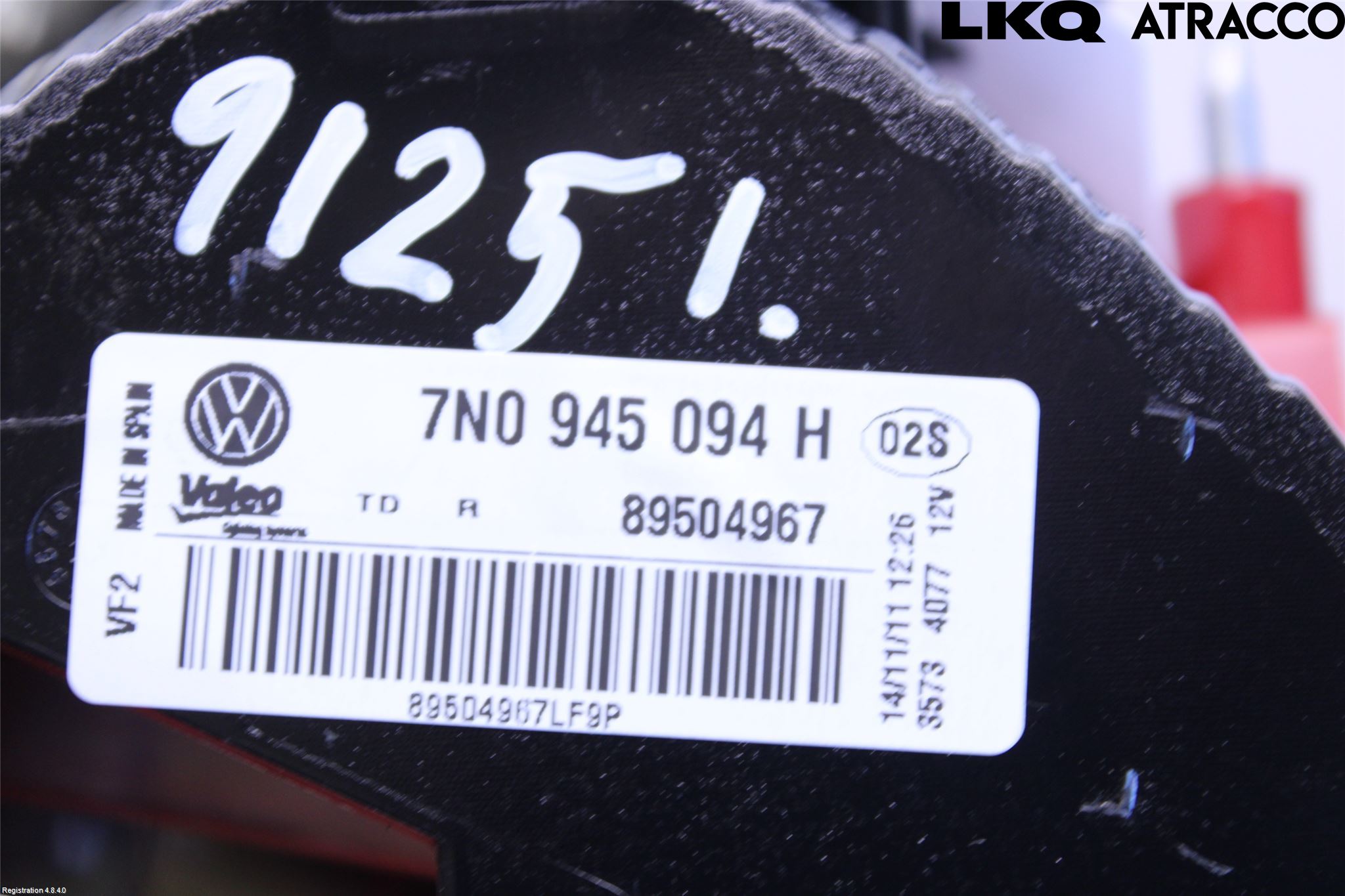 Volkswagen VW SHARAN 11- Baklykt Høyre  På Luke(Indre)