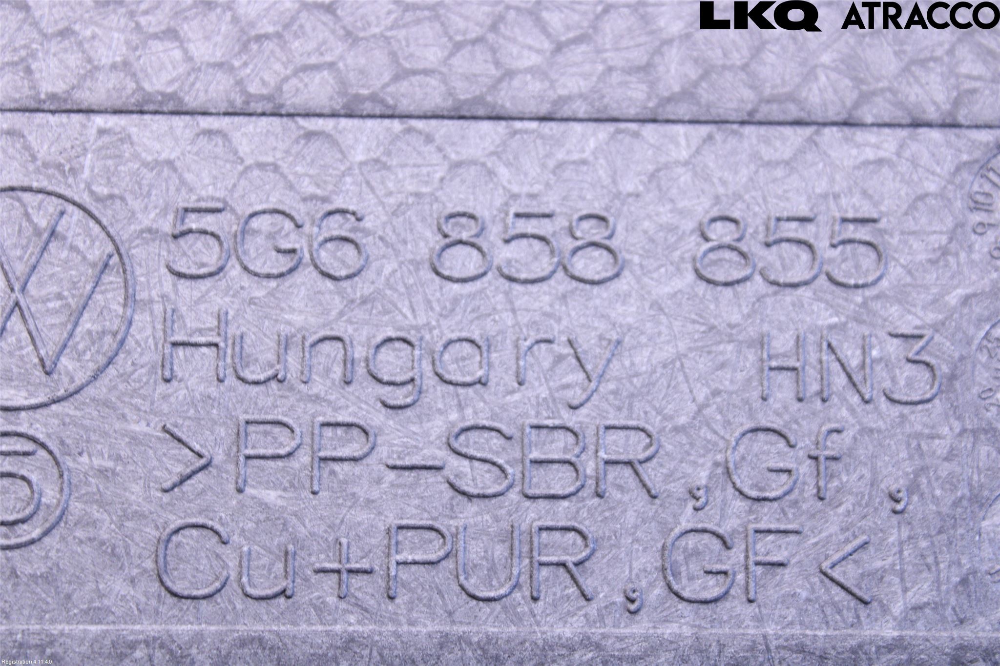 Volkswagen VW GOLF / E-GOLF VII 13-20 Innr Bagasjeromkledsel