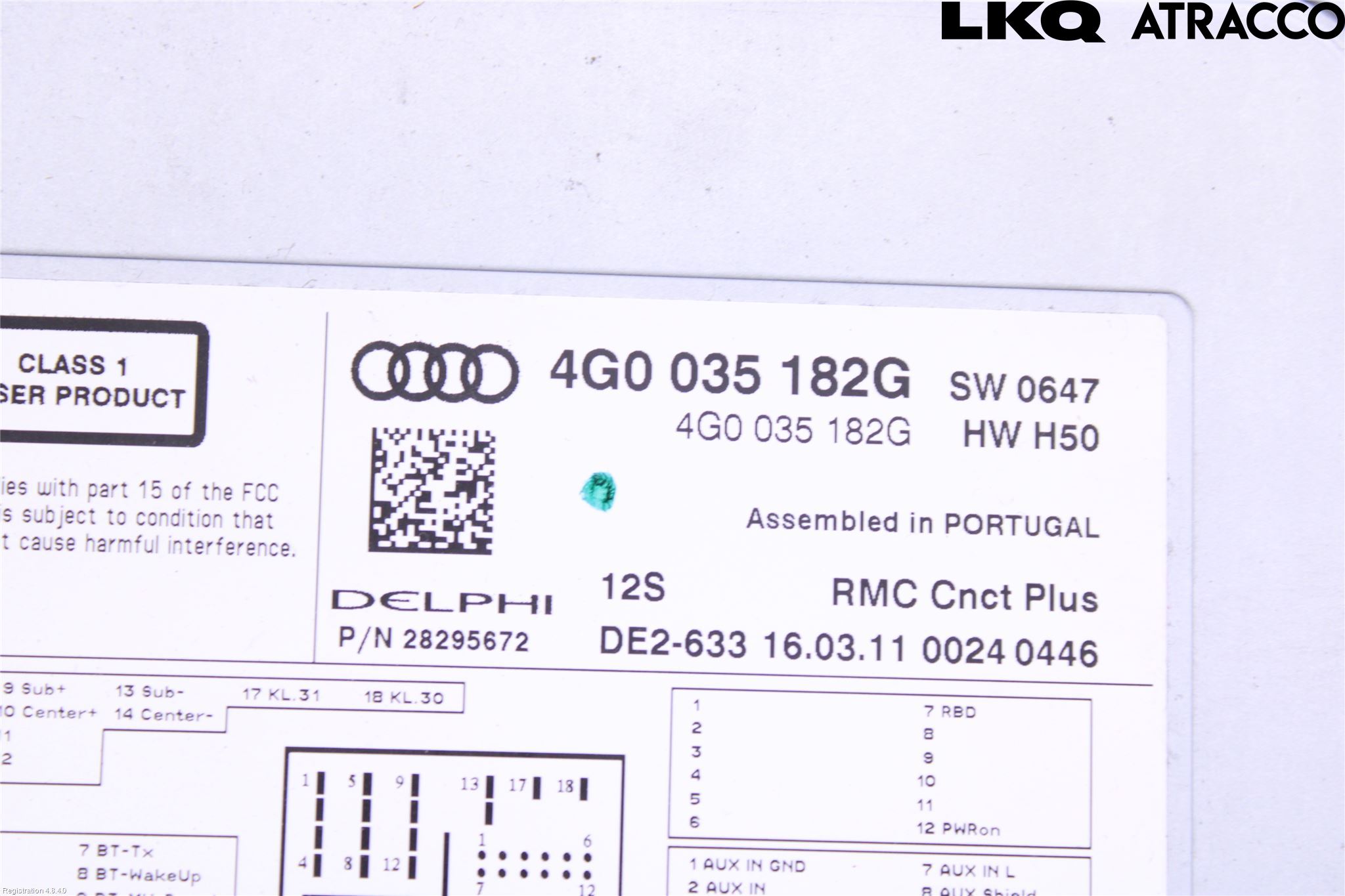 Audi A6/S6 4G 11-18 Stereo Radio Med Cd
