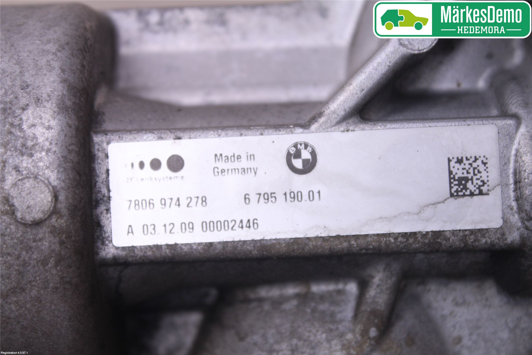 BMW 5 F10/F11/F18 09-17 Servo Snekke - Tannstang