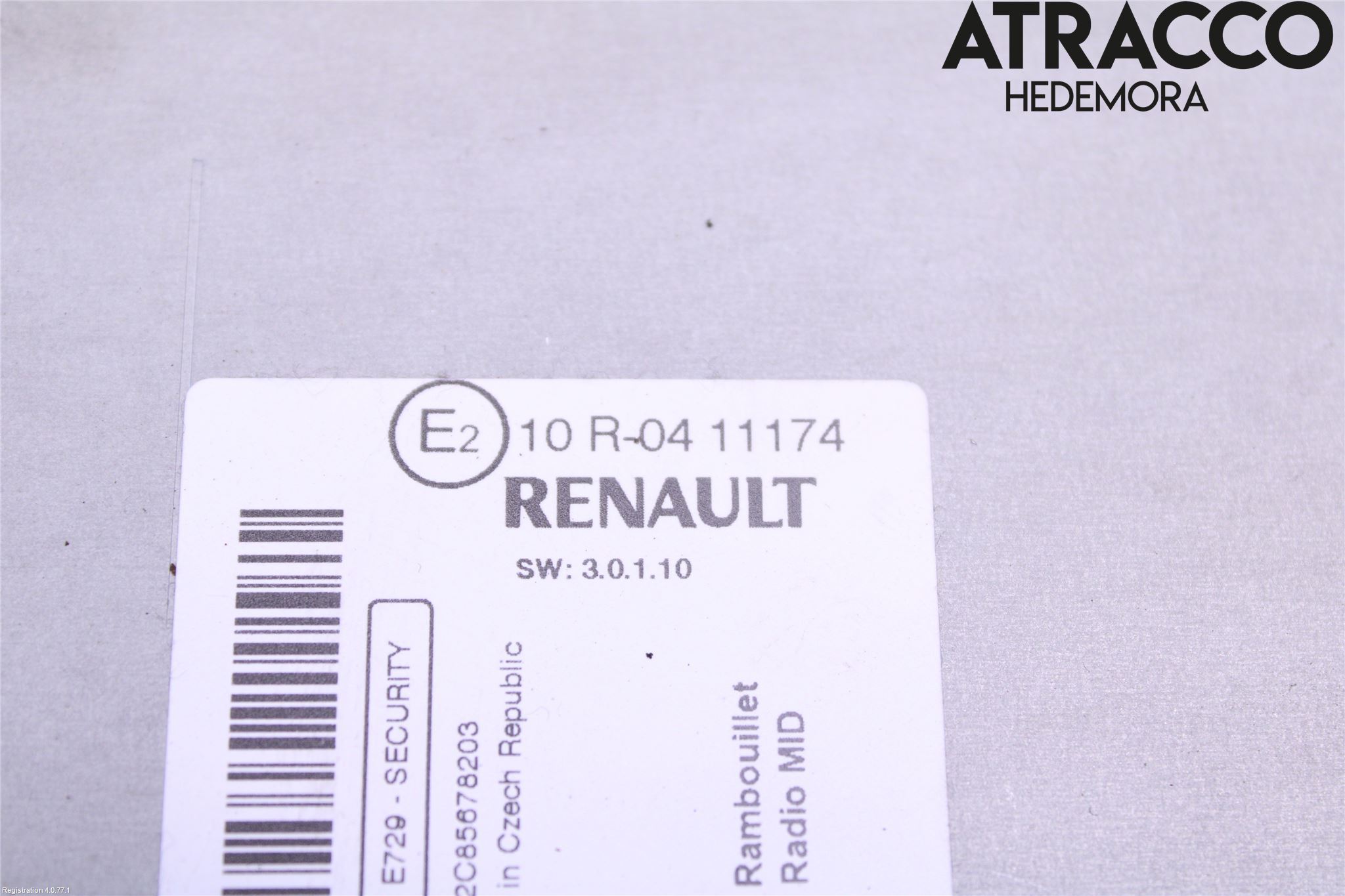 Renault ZOE/E-TECH 13- Stereo Radio Med Cd