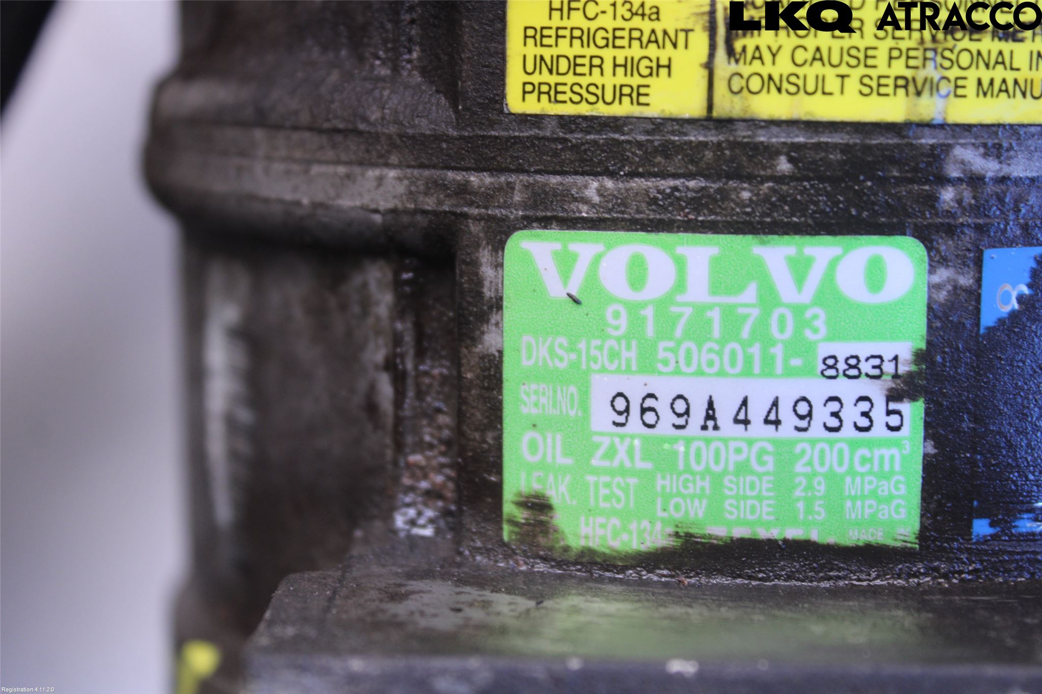 Volvo S70/V70/XC  97-00 Varme Ac Kompressor