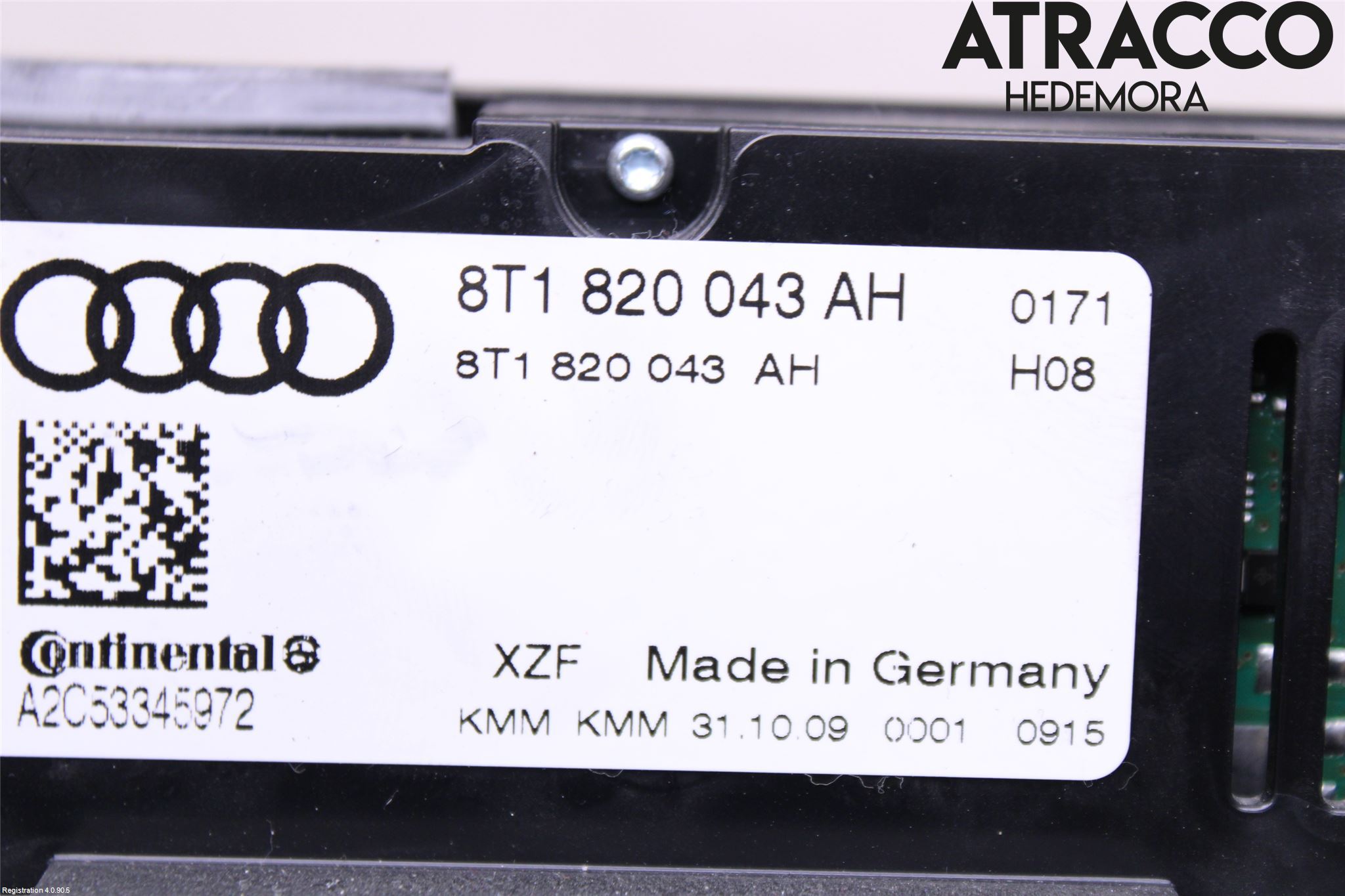 Audi A4 ALLROAD 09-16 Varme Ac Betjening-Display