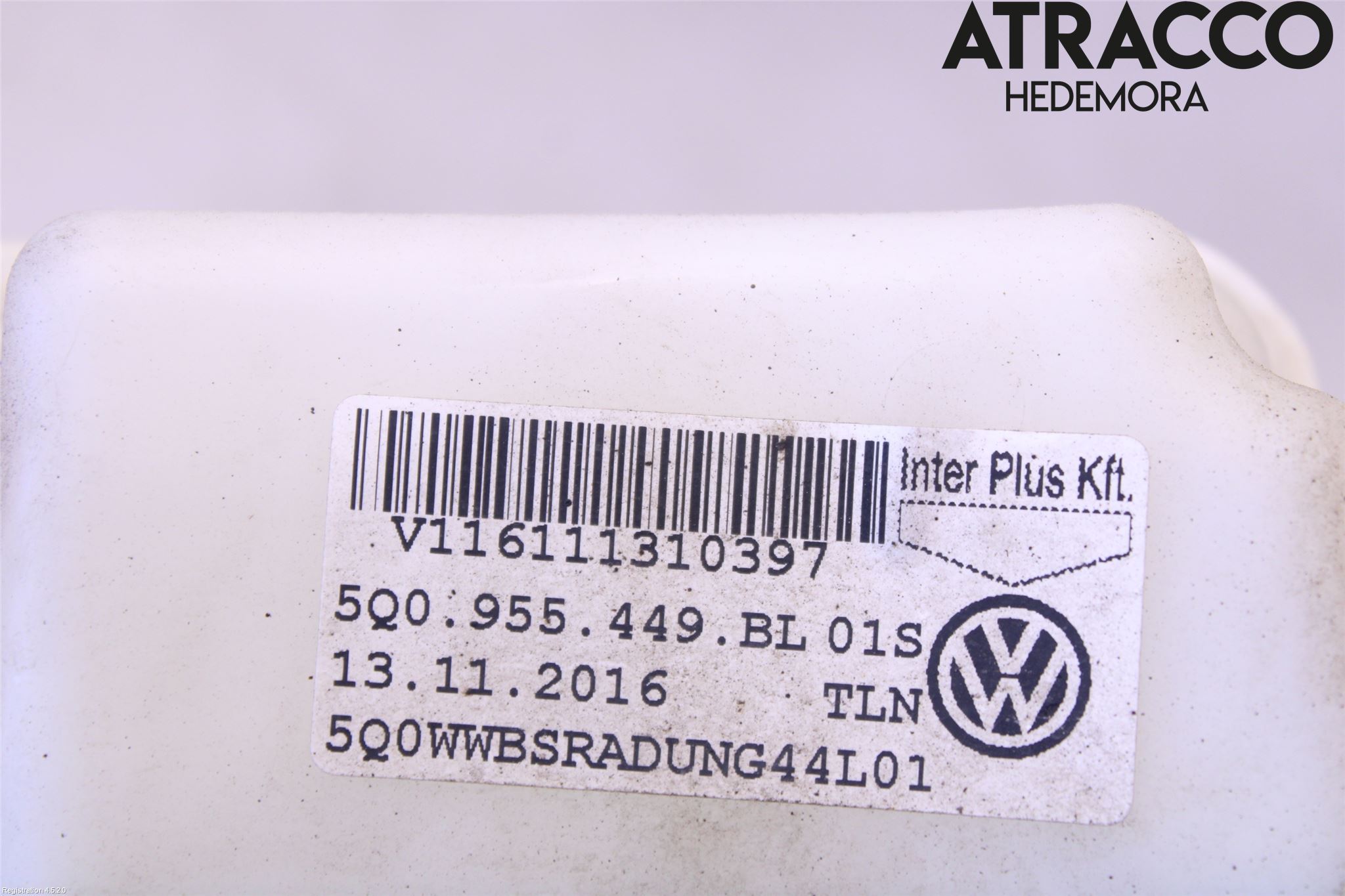 Volkswagen VW GOLF / E-GOLF VII 13-20 Spylerbeholder Frontrute-Lykte