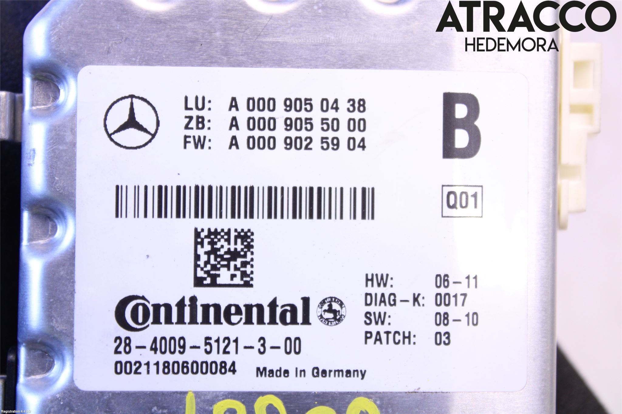 Mercedes-Benz MB C-KLASS (W204) 07-15 Sensor Kollisjonsbeskyttelse