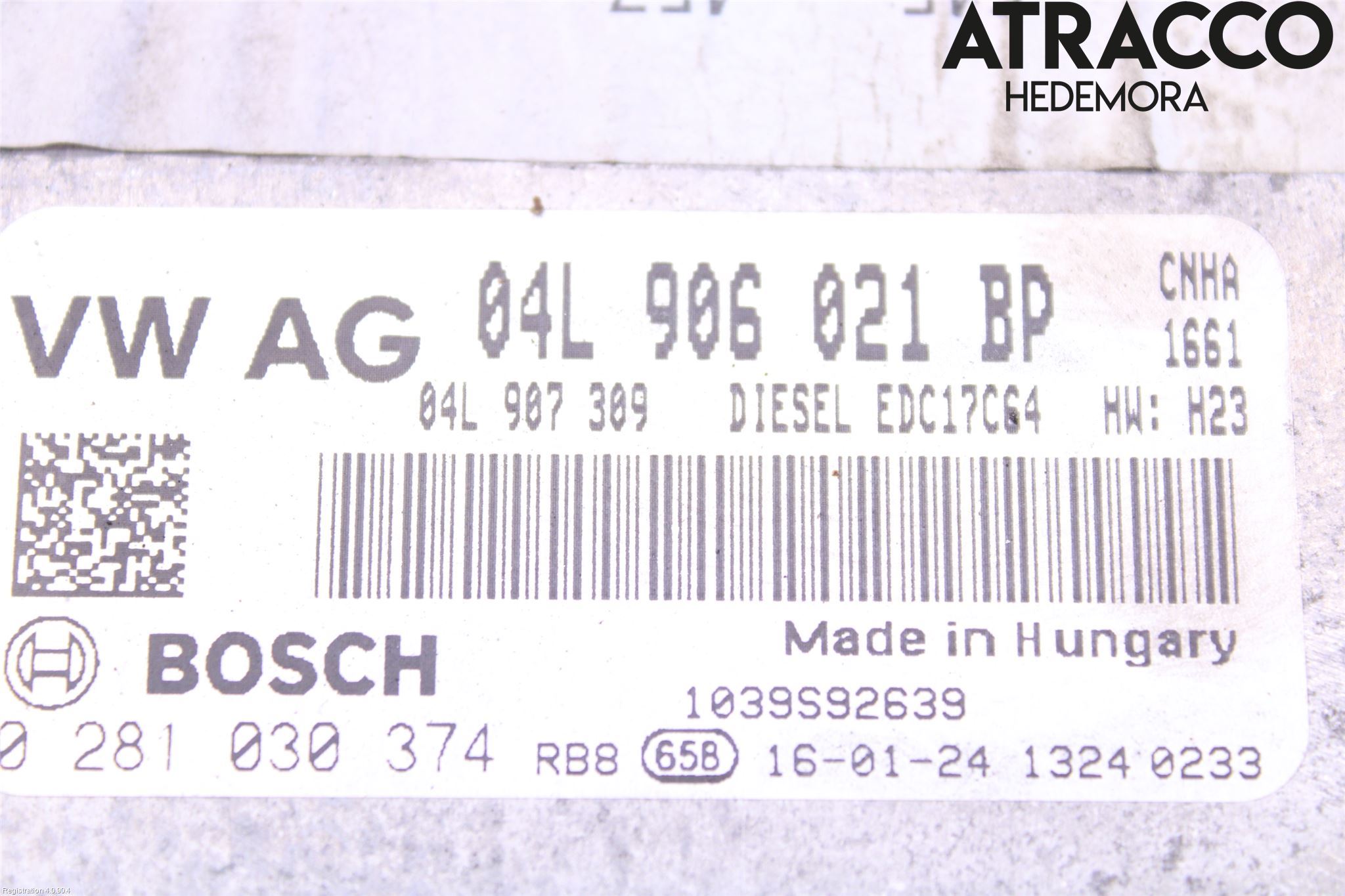 Audi A6/S6 4G 11-18 Styreenhet Dieselpumpe