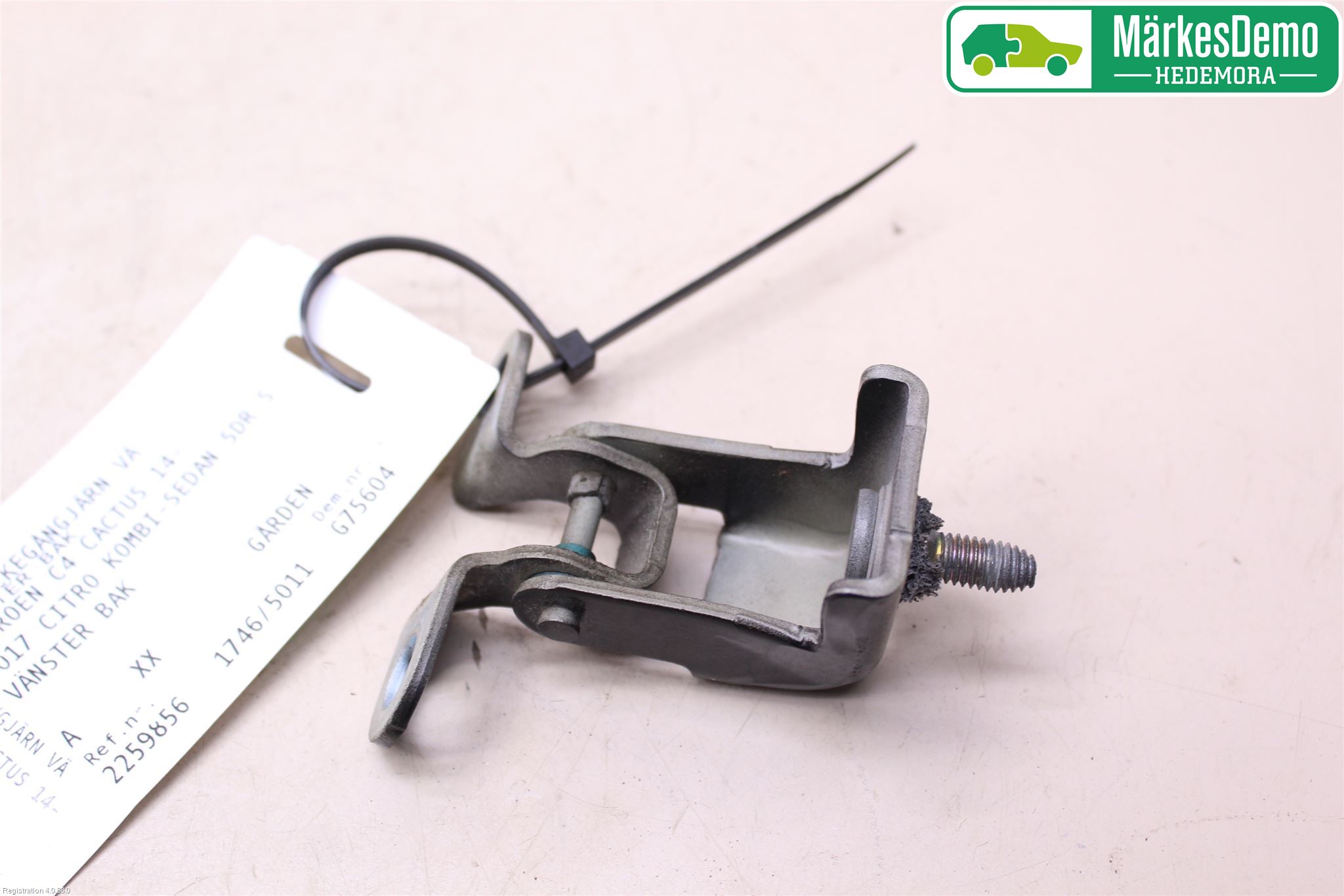 Citroen C4 CACTUS 14-20 Bakluke Hengsel Venstre