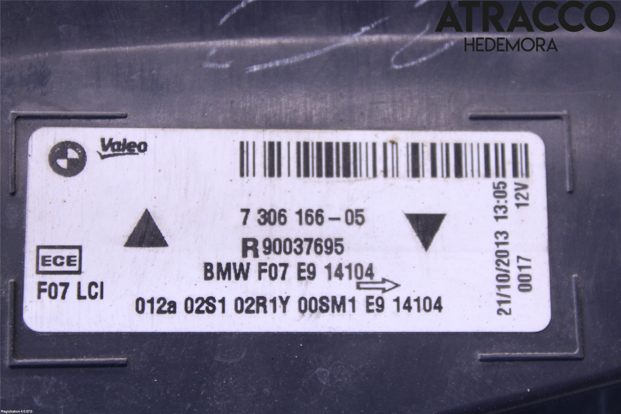 BMW 5 GT F07 09-17 Baklykt Høyre