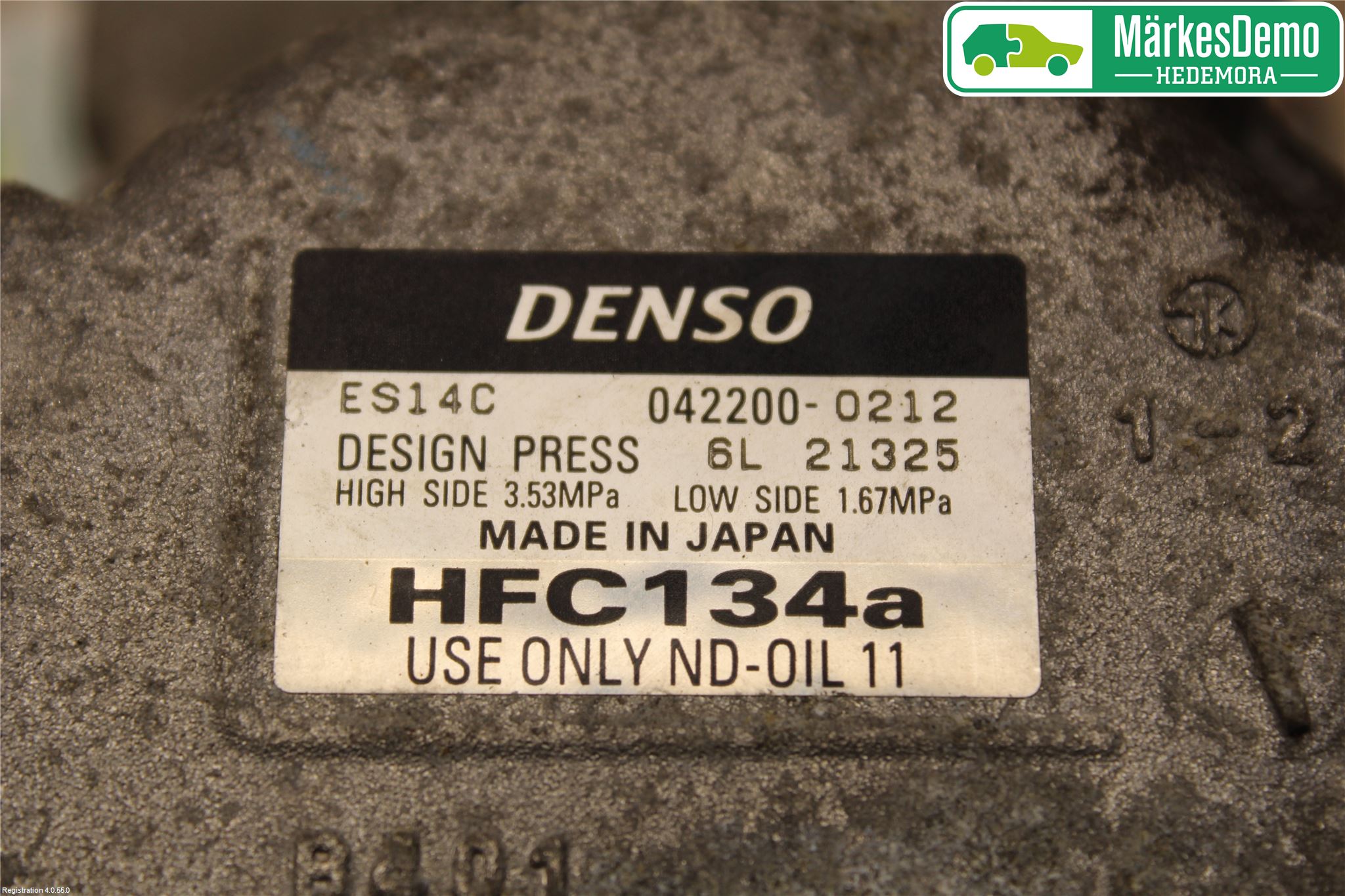 Toyota PRIUS ZVW30 09-20 Varme Ac Kompressor