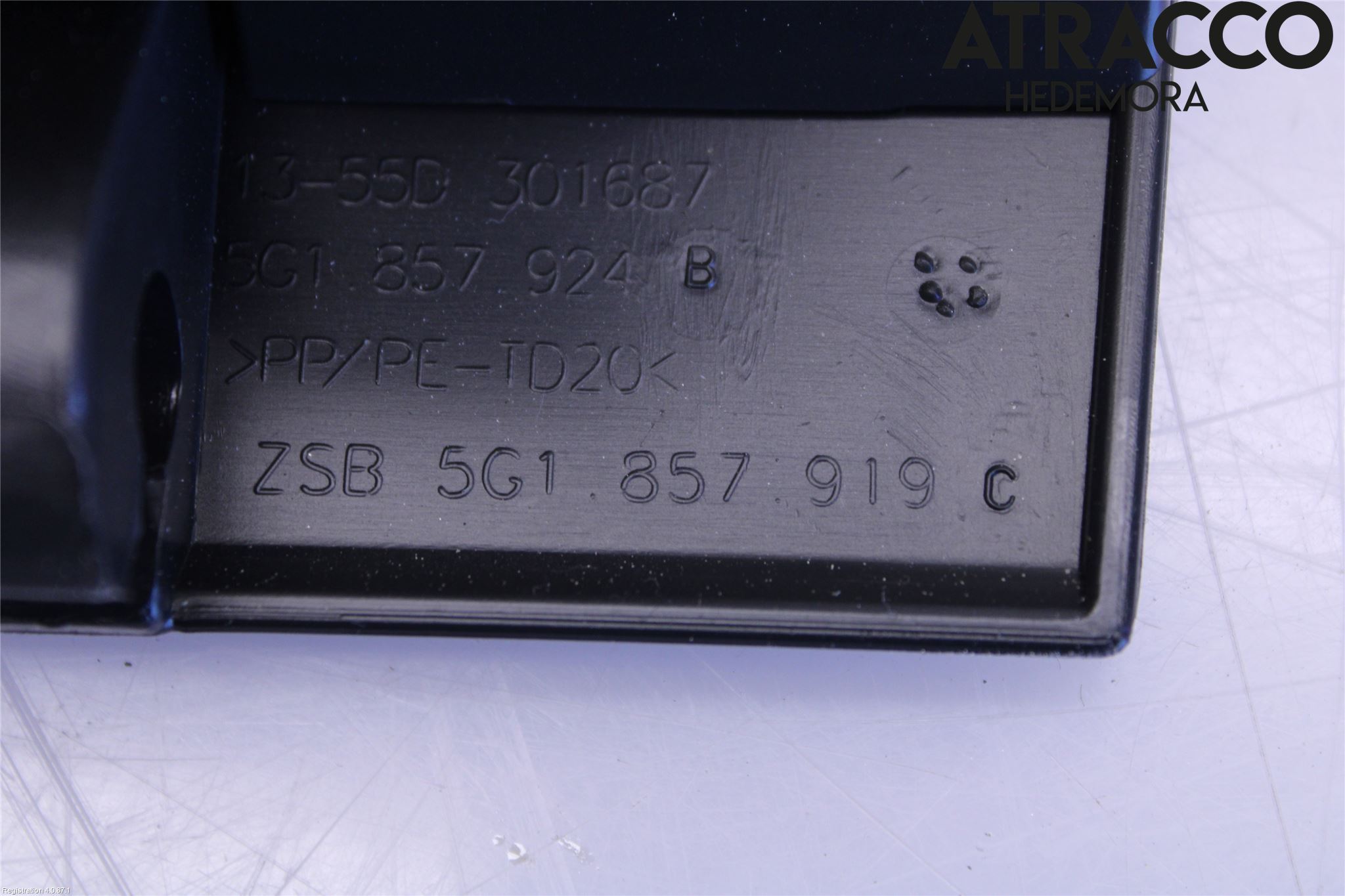 Volkswagen VW GOLF / E-GOLF VII 13-20 Innr Oppbevaringsrom