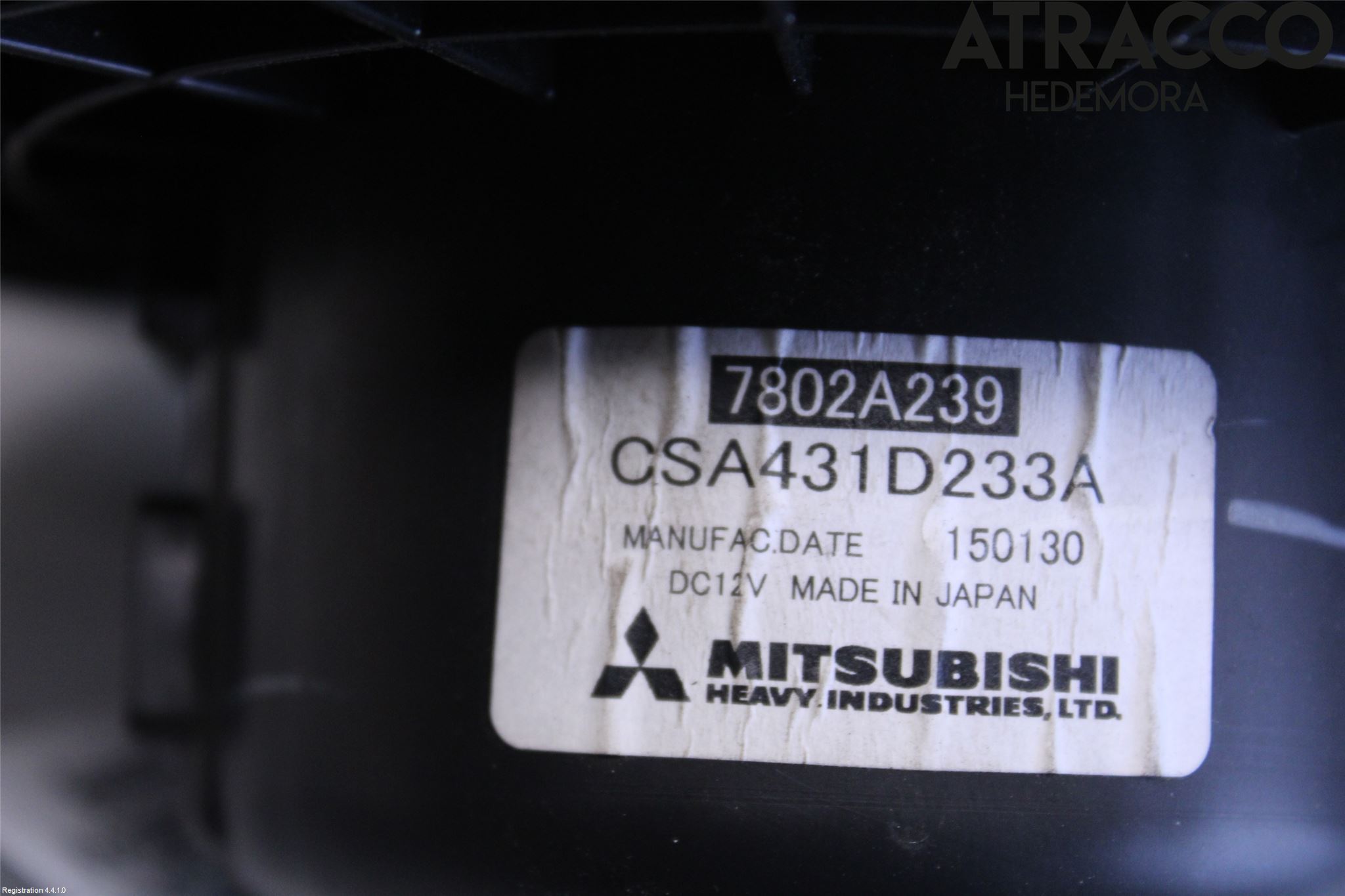 Mitsubishi ASX 10-22 Varme Ac Varmeapparatvifte