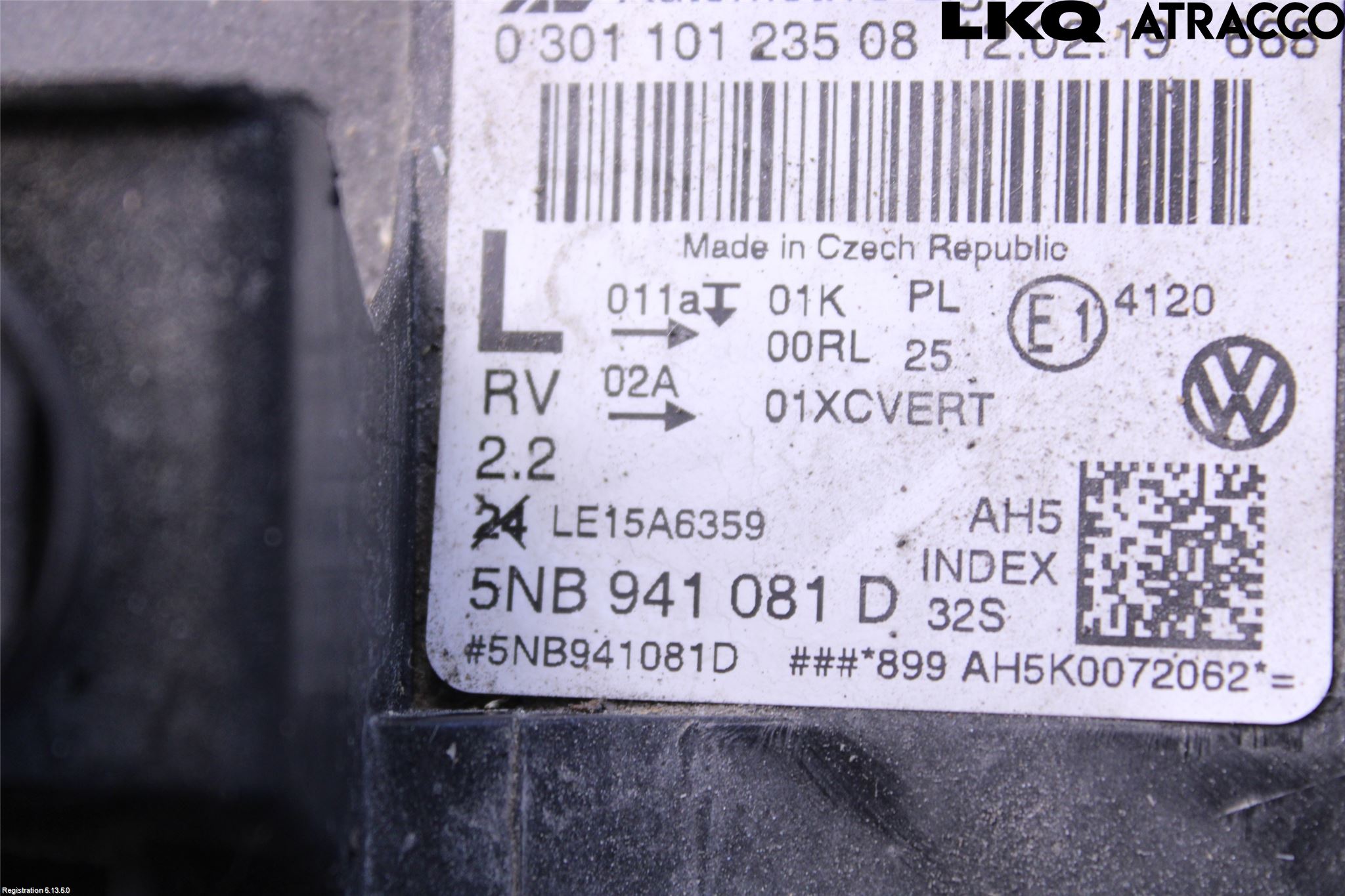 Volkswagen VW TIGUAN 16-24 Frontlykt Venstre