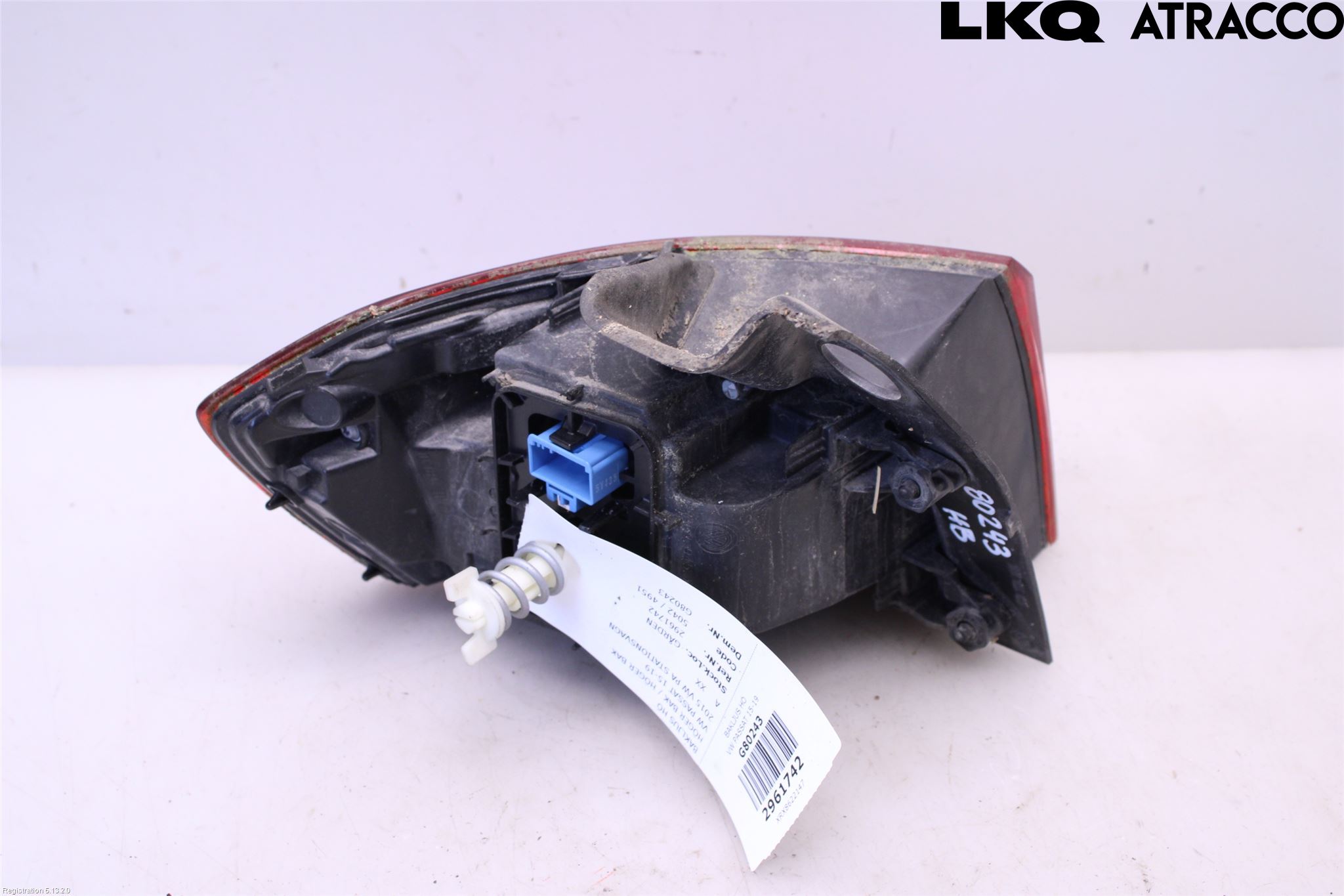 Volkswagen VW PASSAT 15-19 Baklykt Høyre
