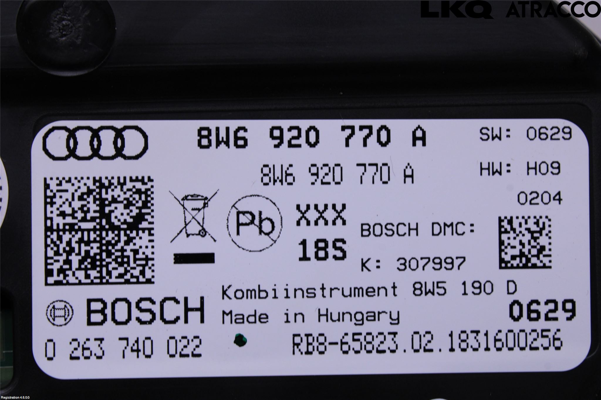 Audi A5 17- Instr Kombinert