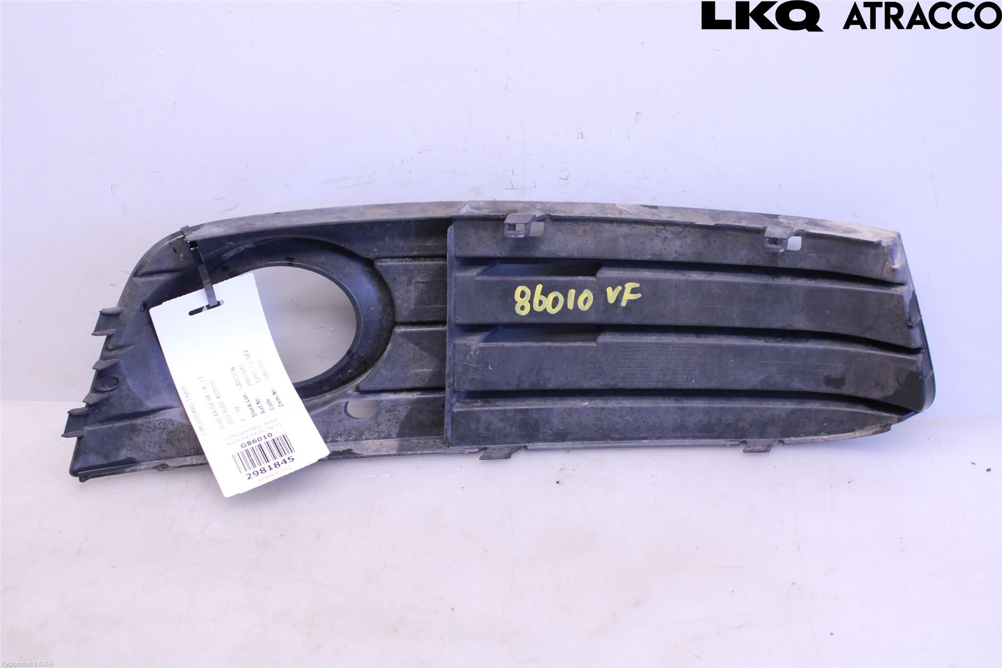 Audi A4/S4 08-11 Frontlykt Kurve-Tåkelys Ramme