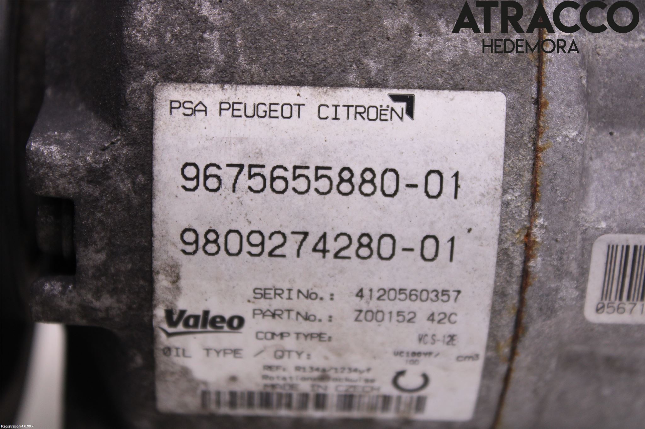 Peugeot 308 14-21 Varme Ac Kompressor