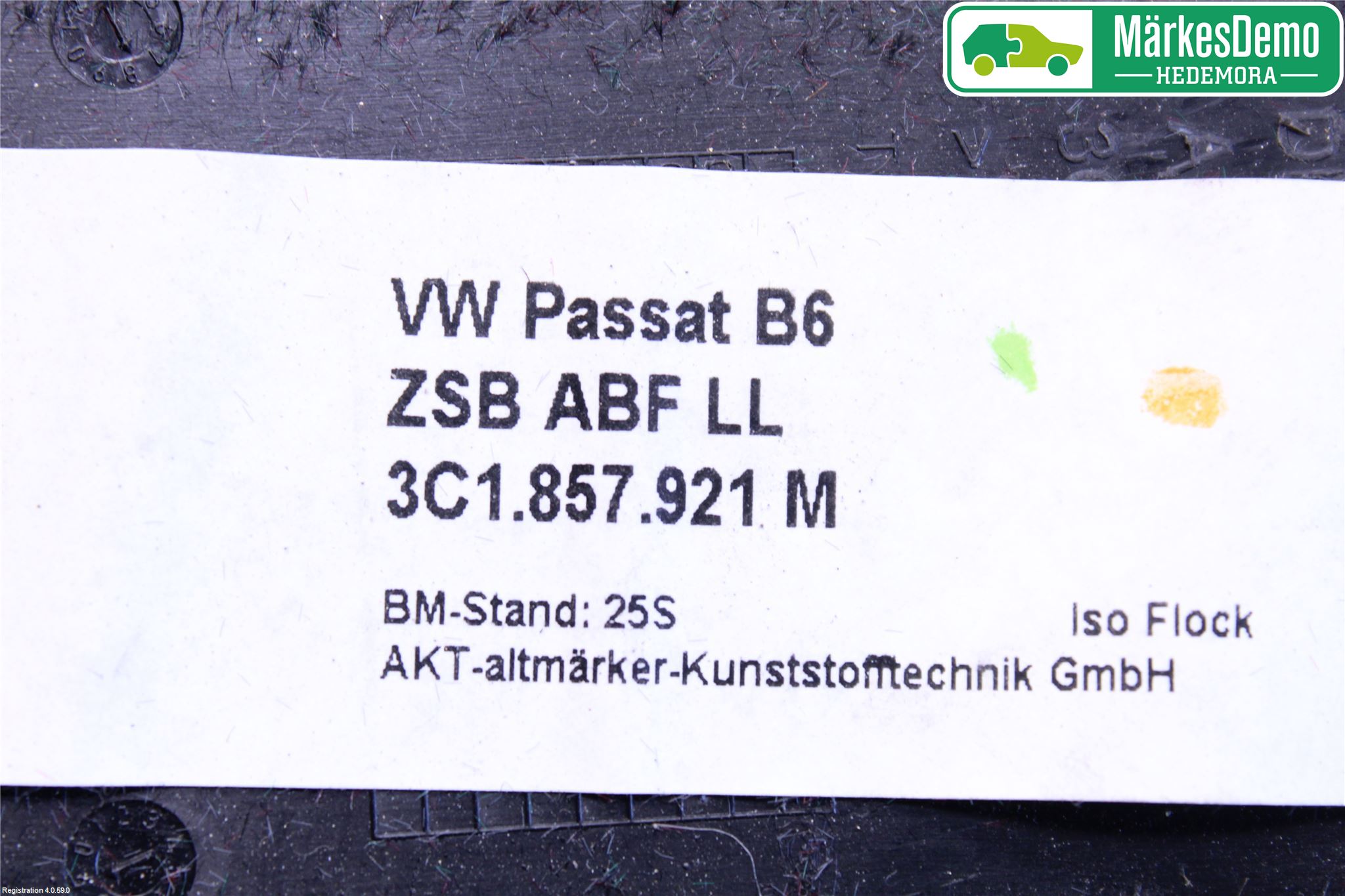 Volkswagen VW PASSAT 05-11 Innr Oppbevaringsrom