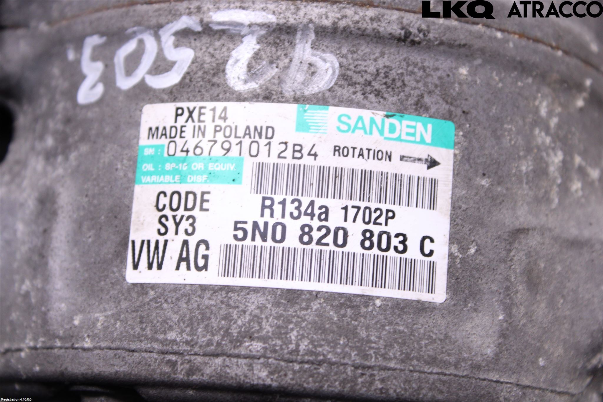Volkswagen VW PASSAT CC 08-16 Varme Ac Kompressor
